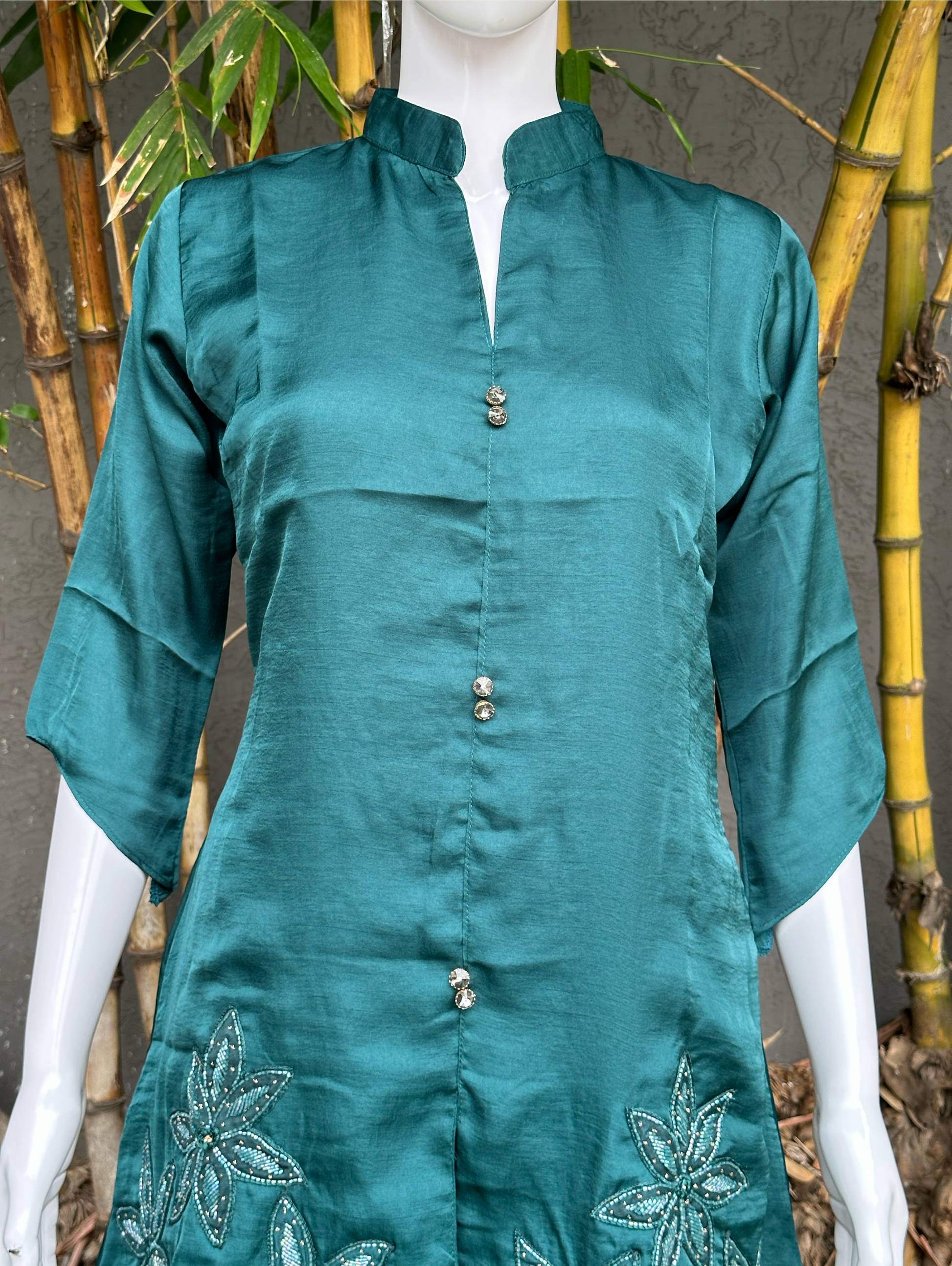 Soft Silk Hand work Coords with Plazzo