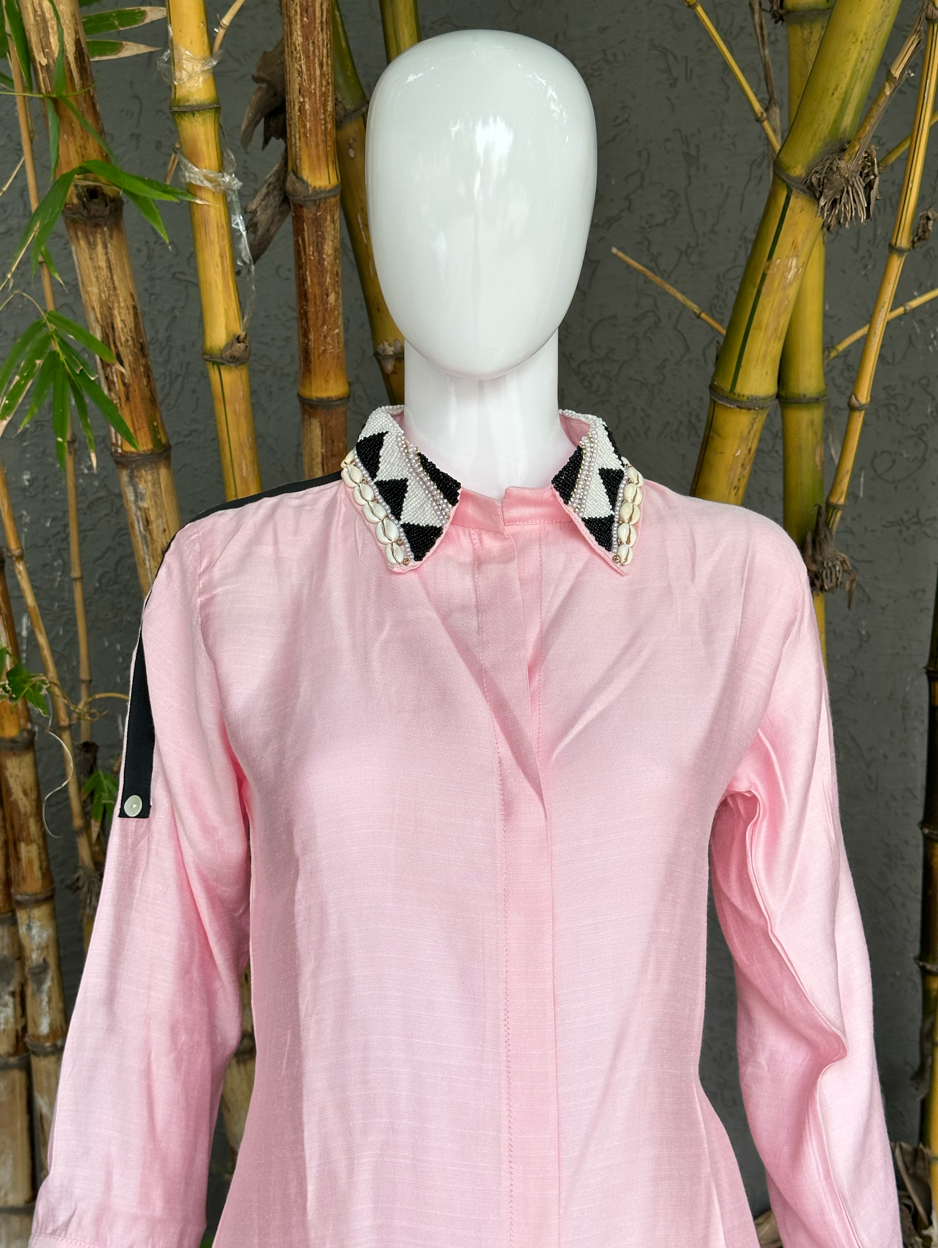 Image of Pure Cotton Embroidery Coords - Pink