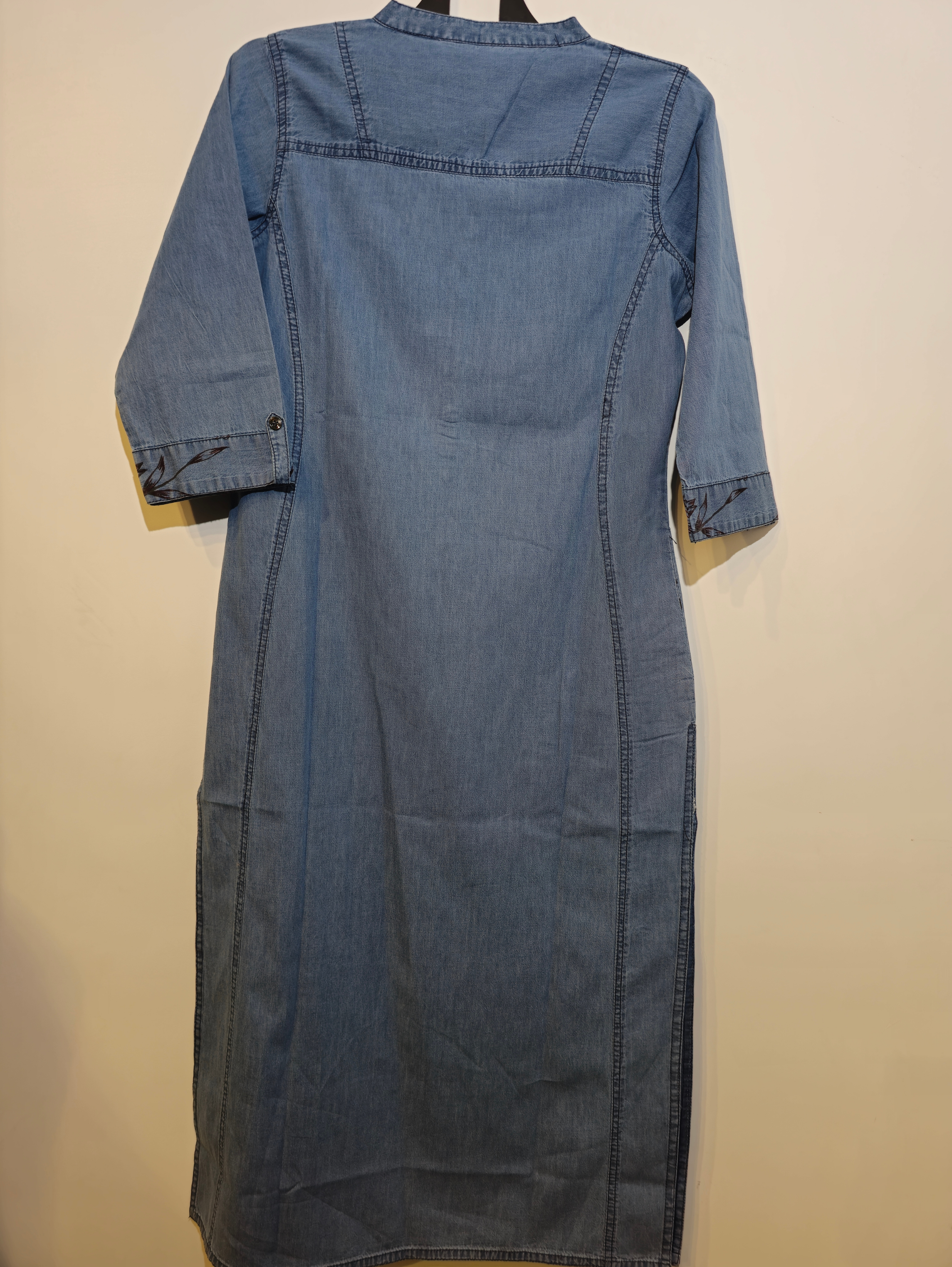 Image of Designer Denim Straight Kurti