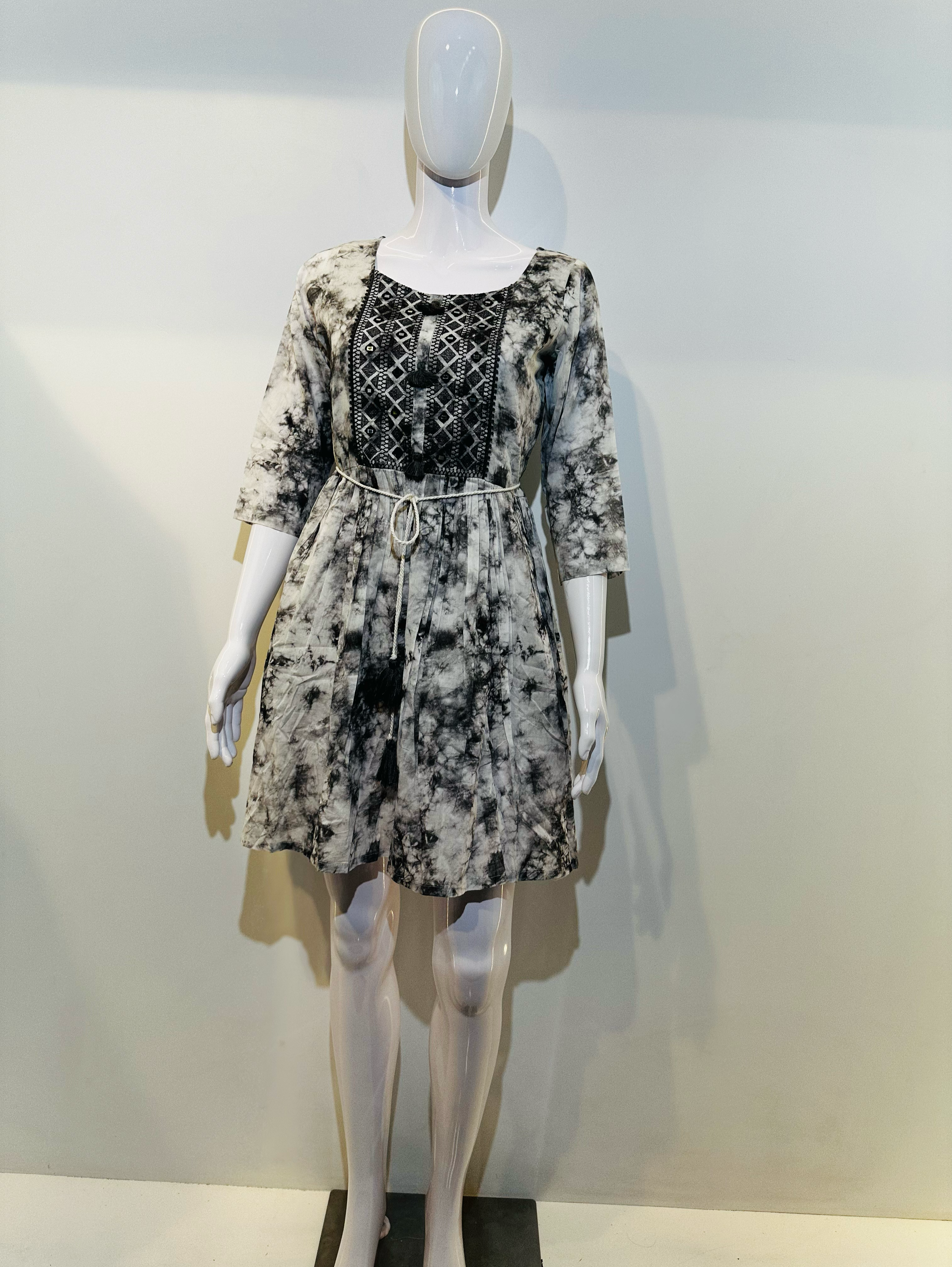 Image of Mull Cotton Tie- Dye Tunics - With Embroidery