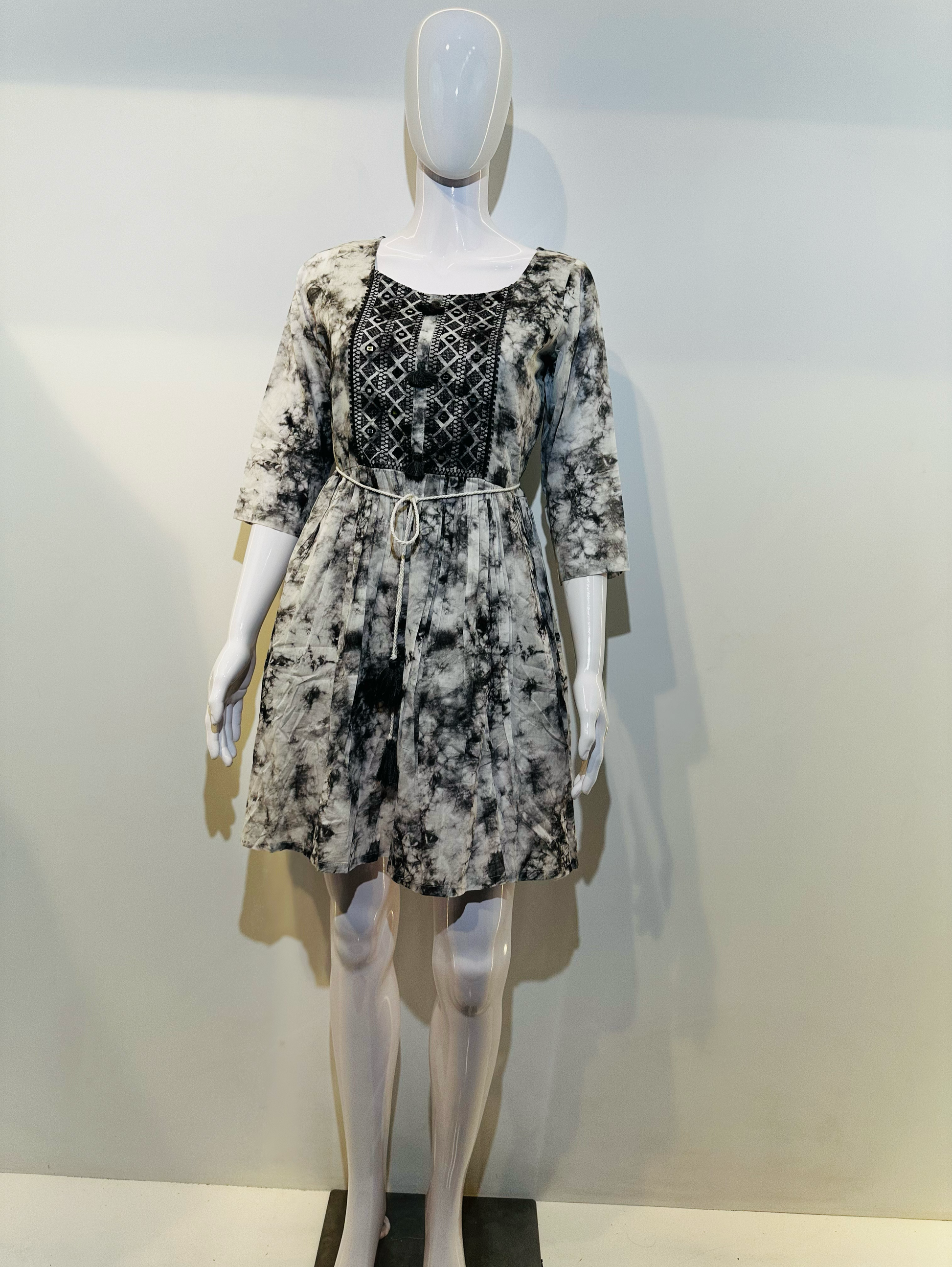 Mull Cotton Tie- Dye Tunics - With Embroidery