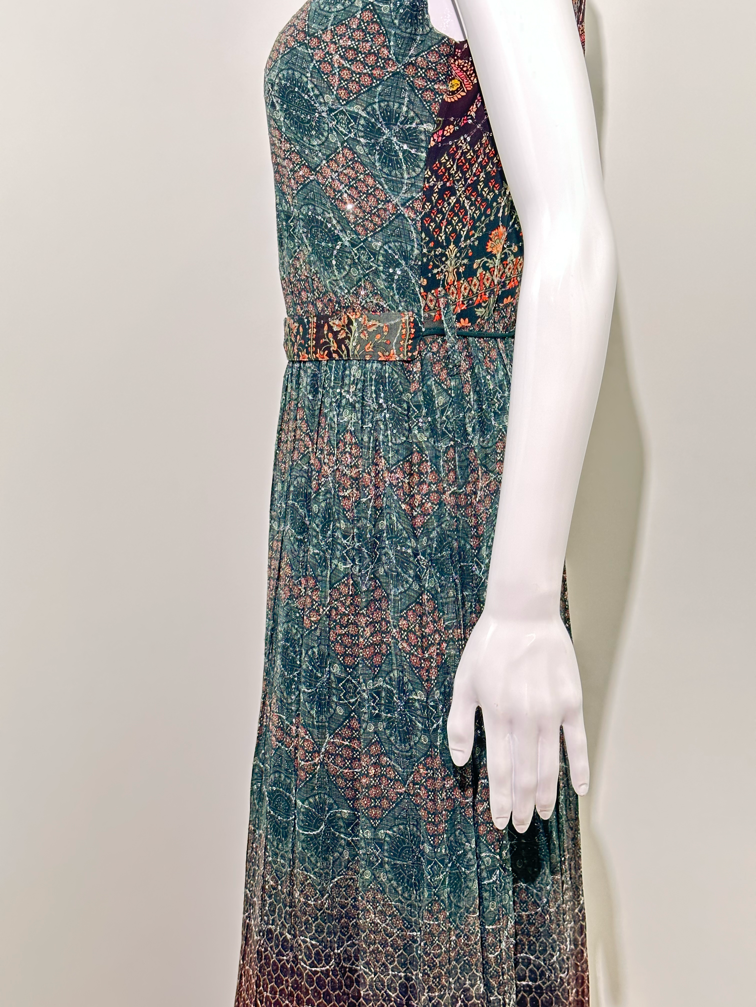 Image of Georgette with Sequence work Gown