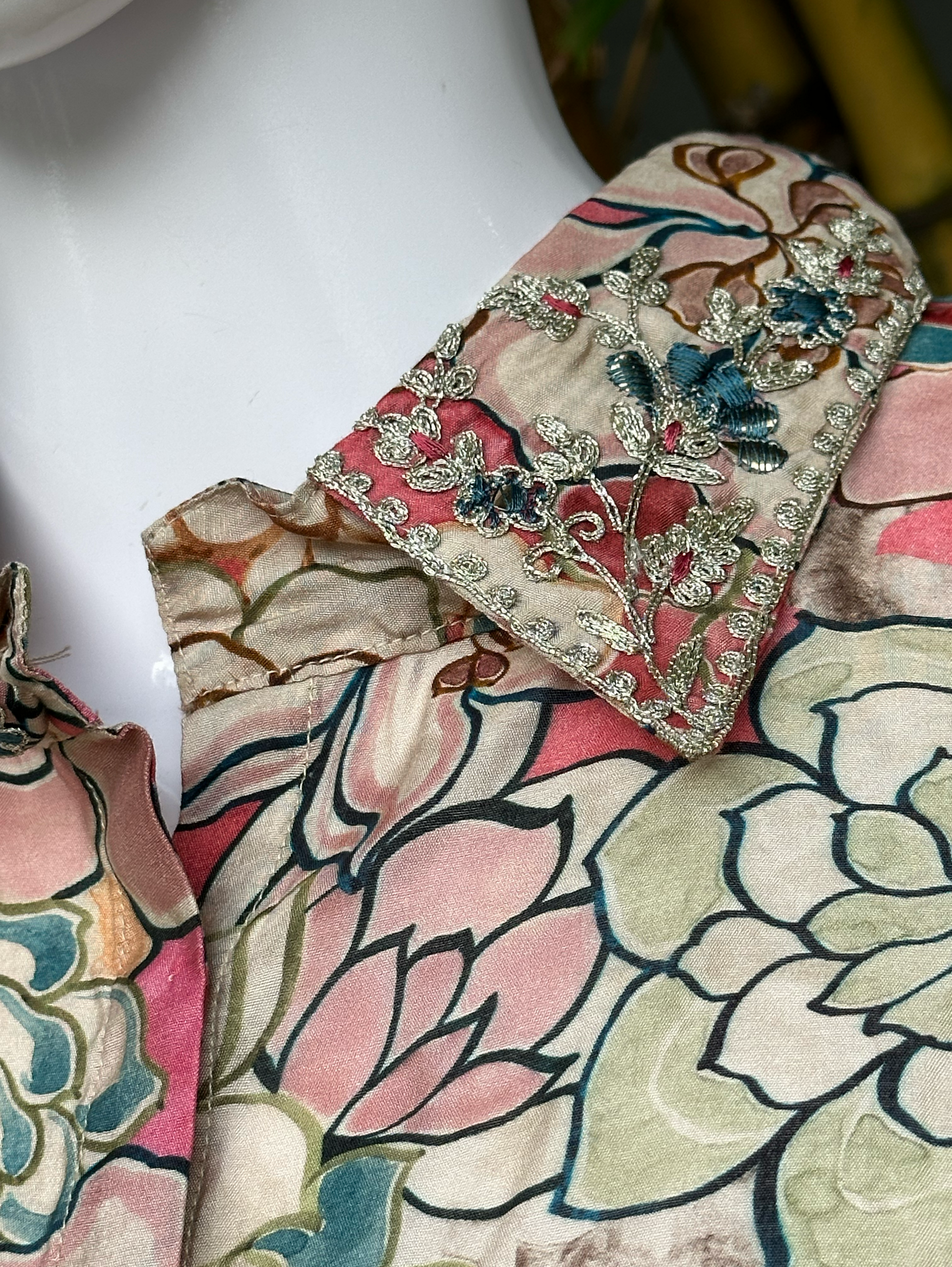 Muslin Collar & Pocket Embroidery Coords