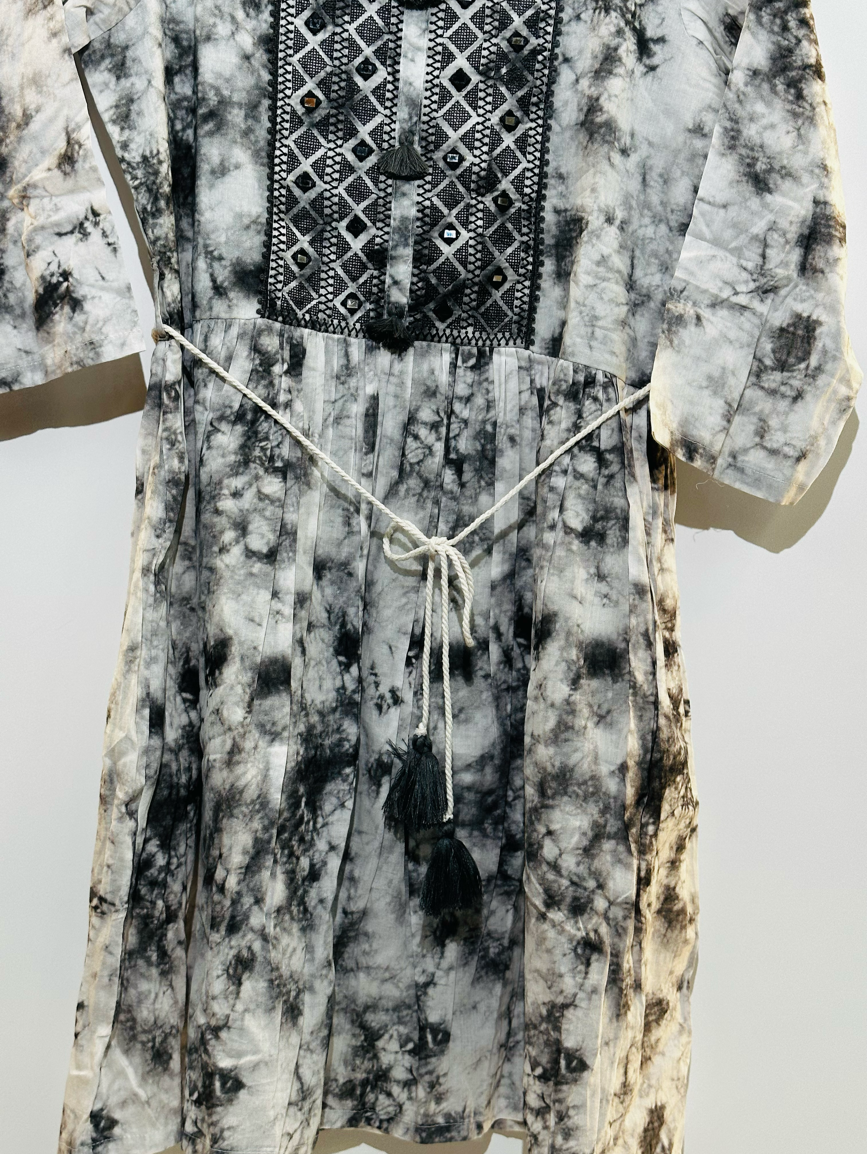 Image of Mull Cotton Tie- Dye Tunics - With Embroidery
