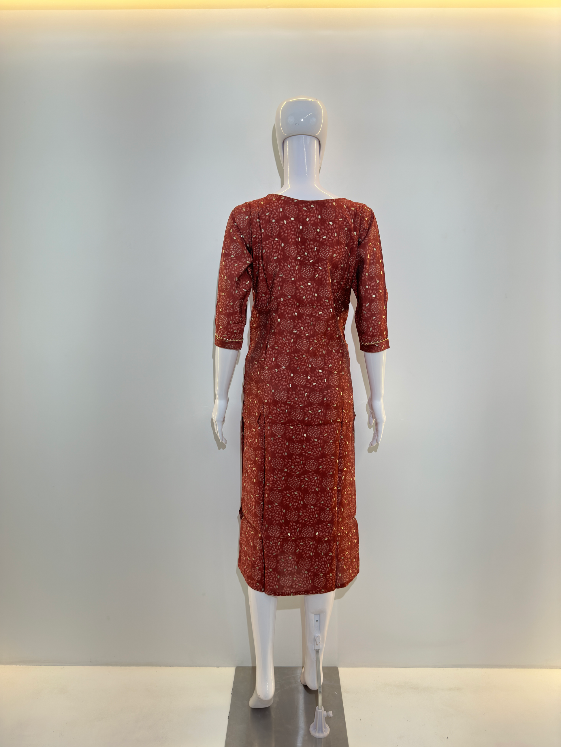 Center Embroidery Muslin Kurti