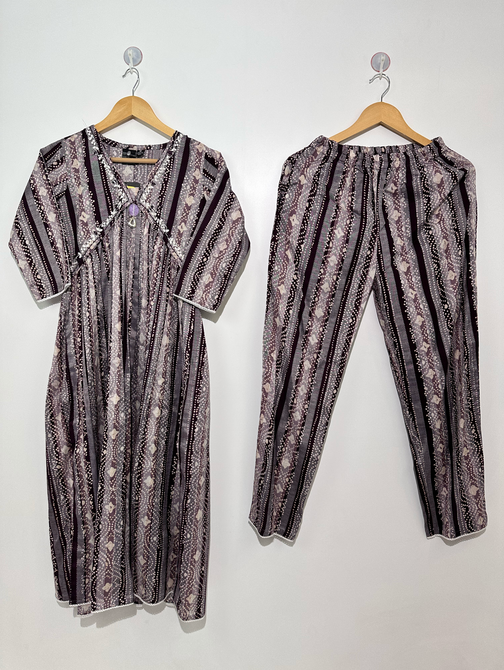 Alia Cut Coord Set with Neck work