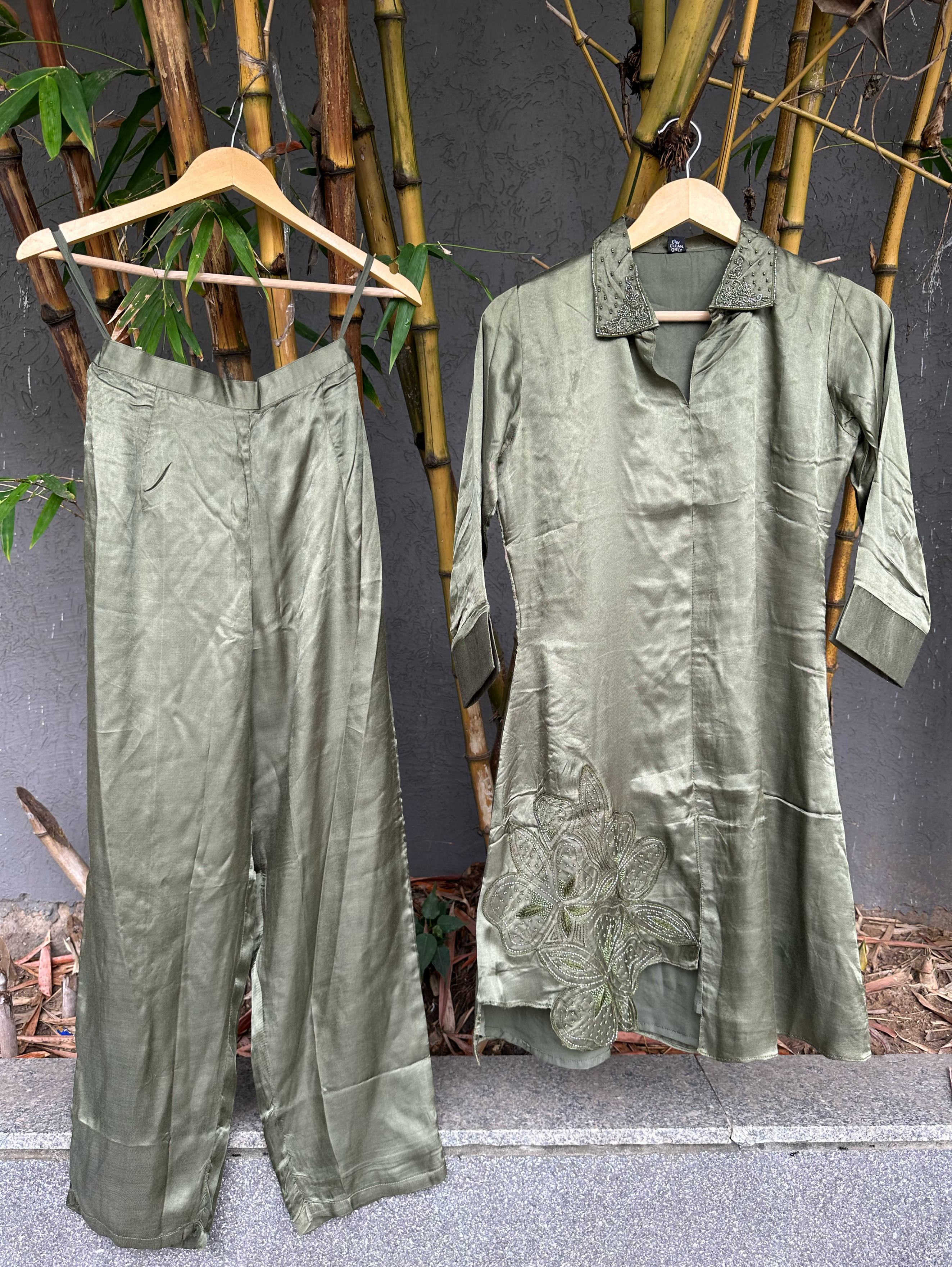 Image of Soft Silk with Complete Hand work Coords