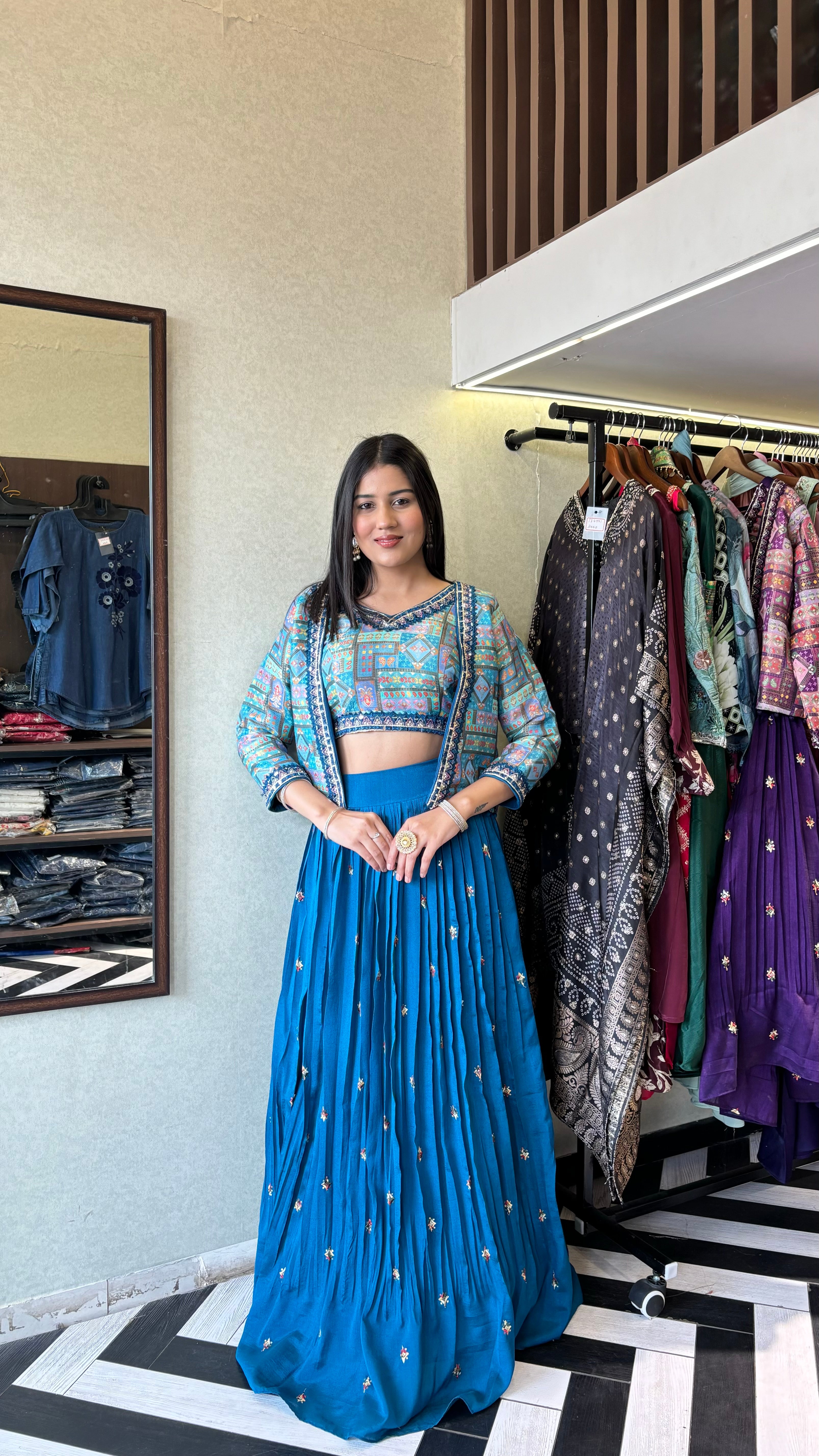 Image of Pure Georgette Silk Designer 3 Piece