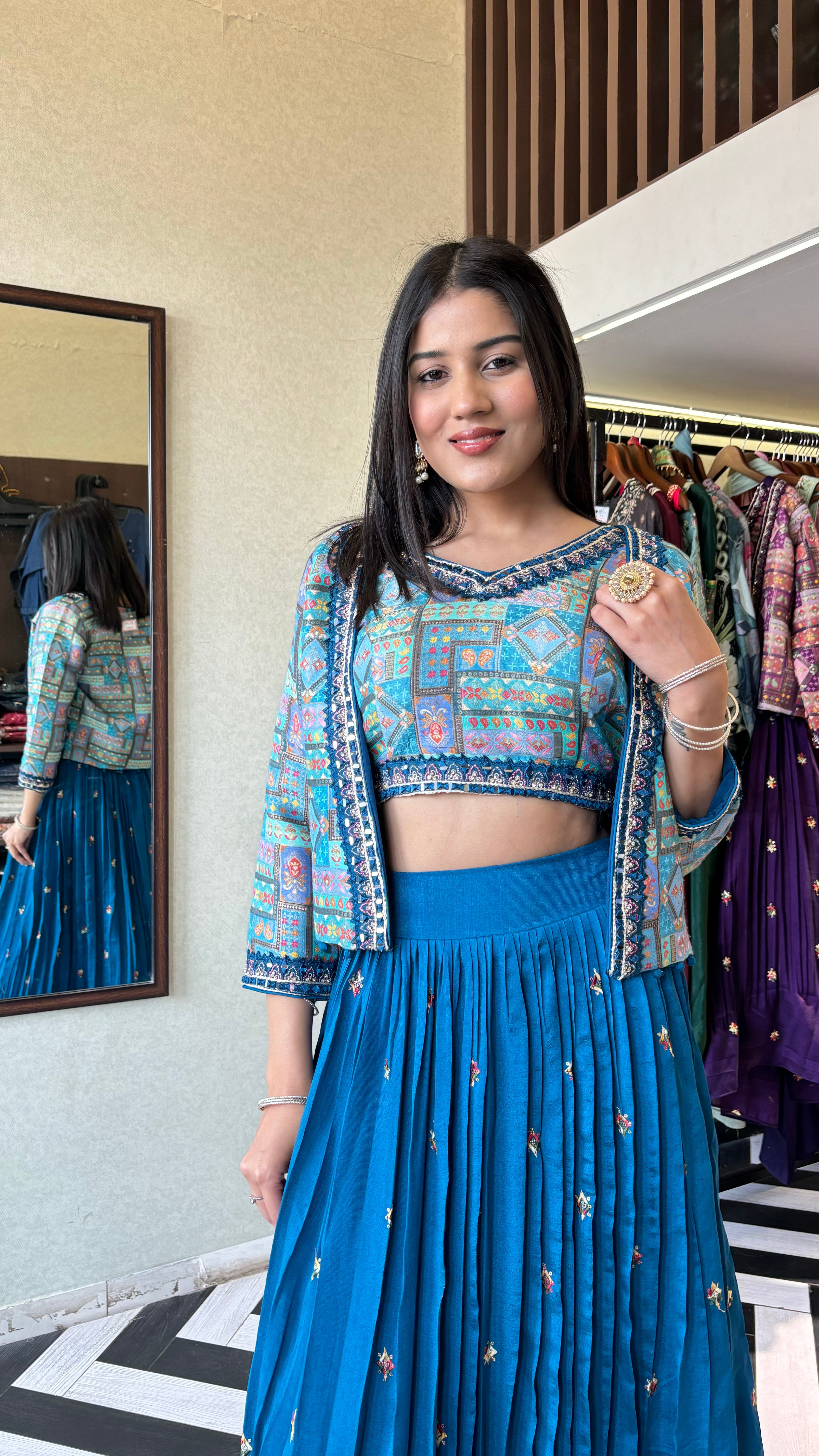 Image of Pure Georgette Silk Designer 3 Piece