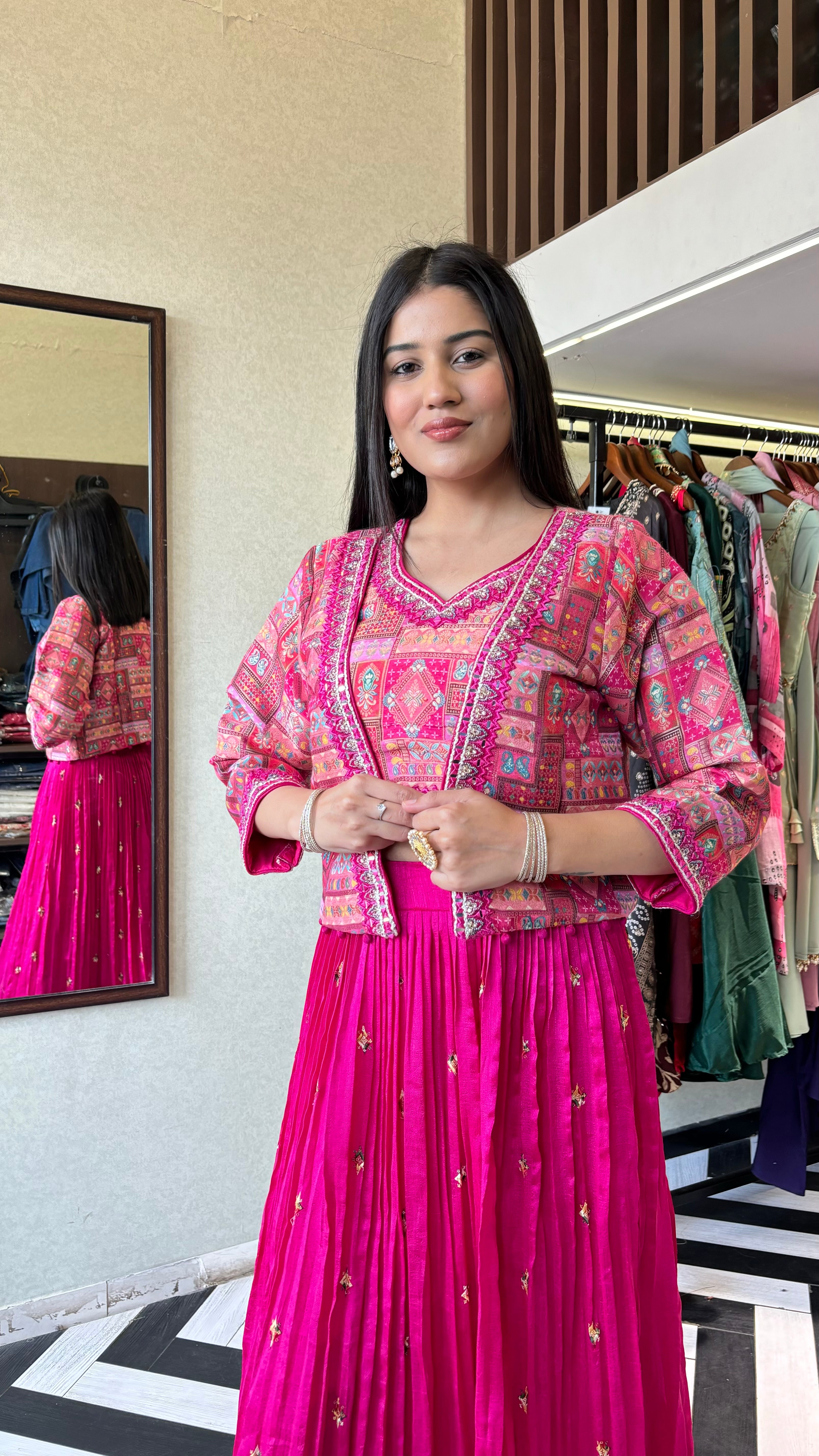 Image of Pure Georgette Silk Designer 3 Piece