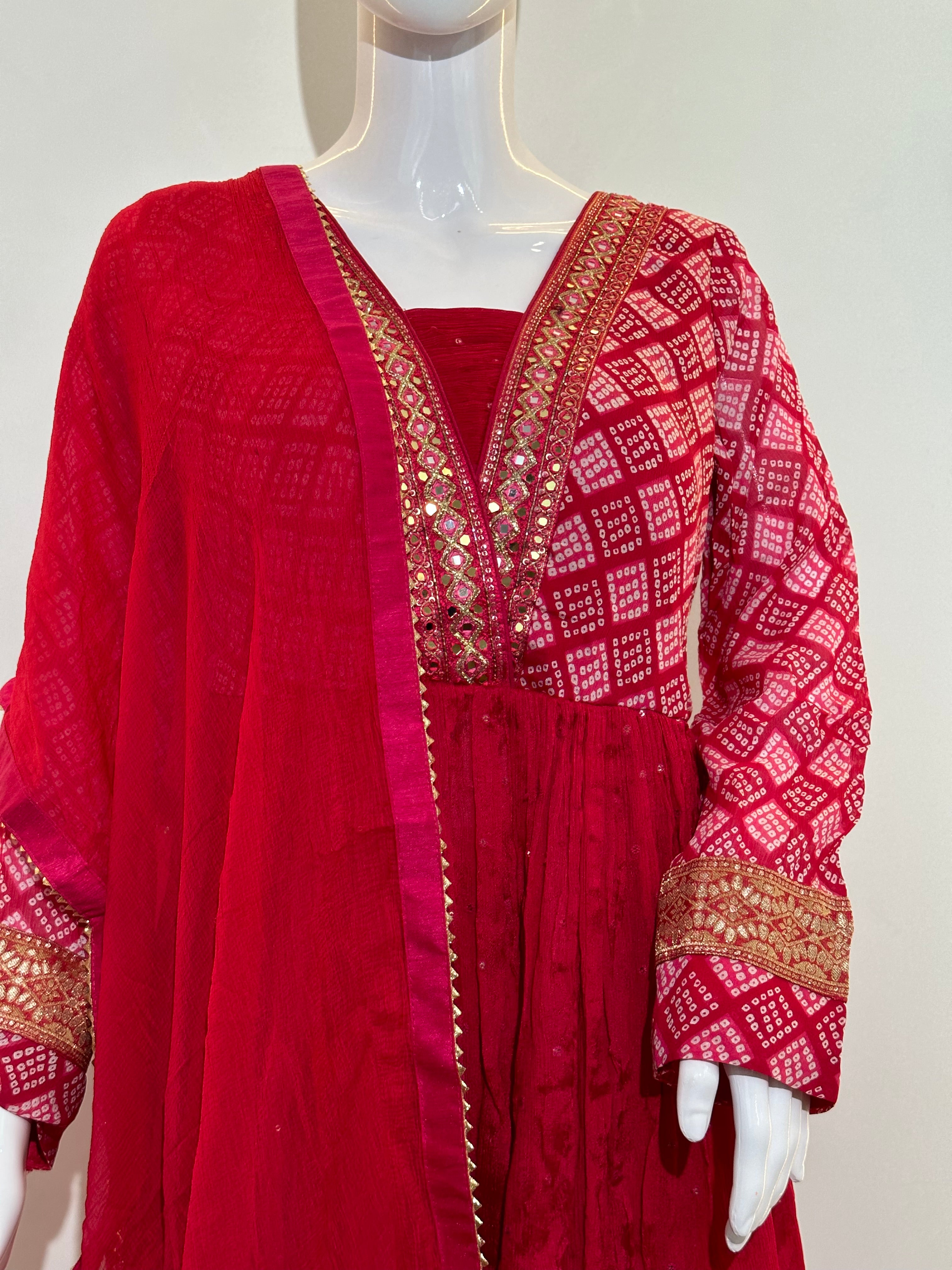 Image of Naira Embroidered palazzo Set - 3 piece