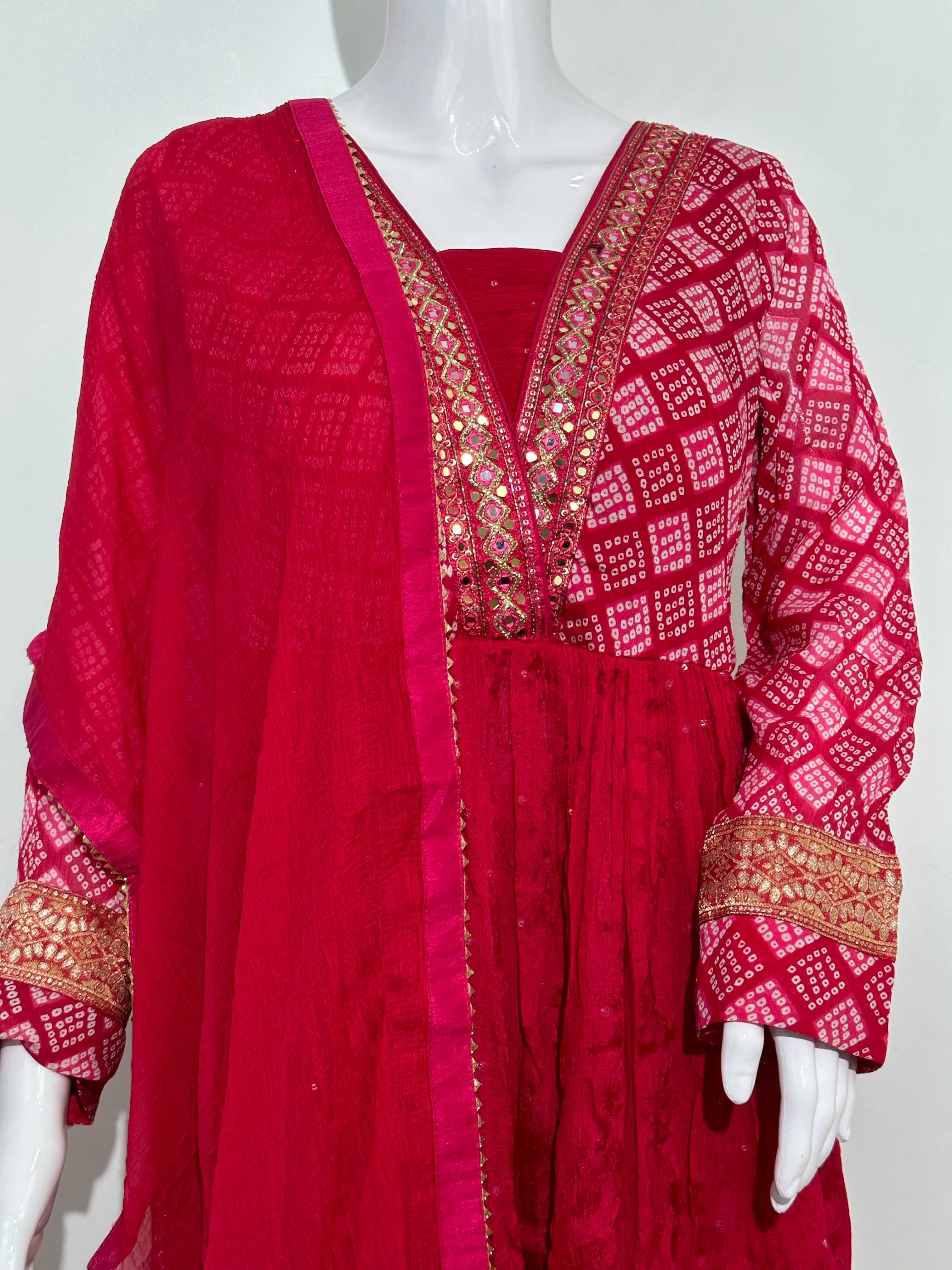 Image of Naira Embroidered palazzo Set - 3 piece