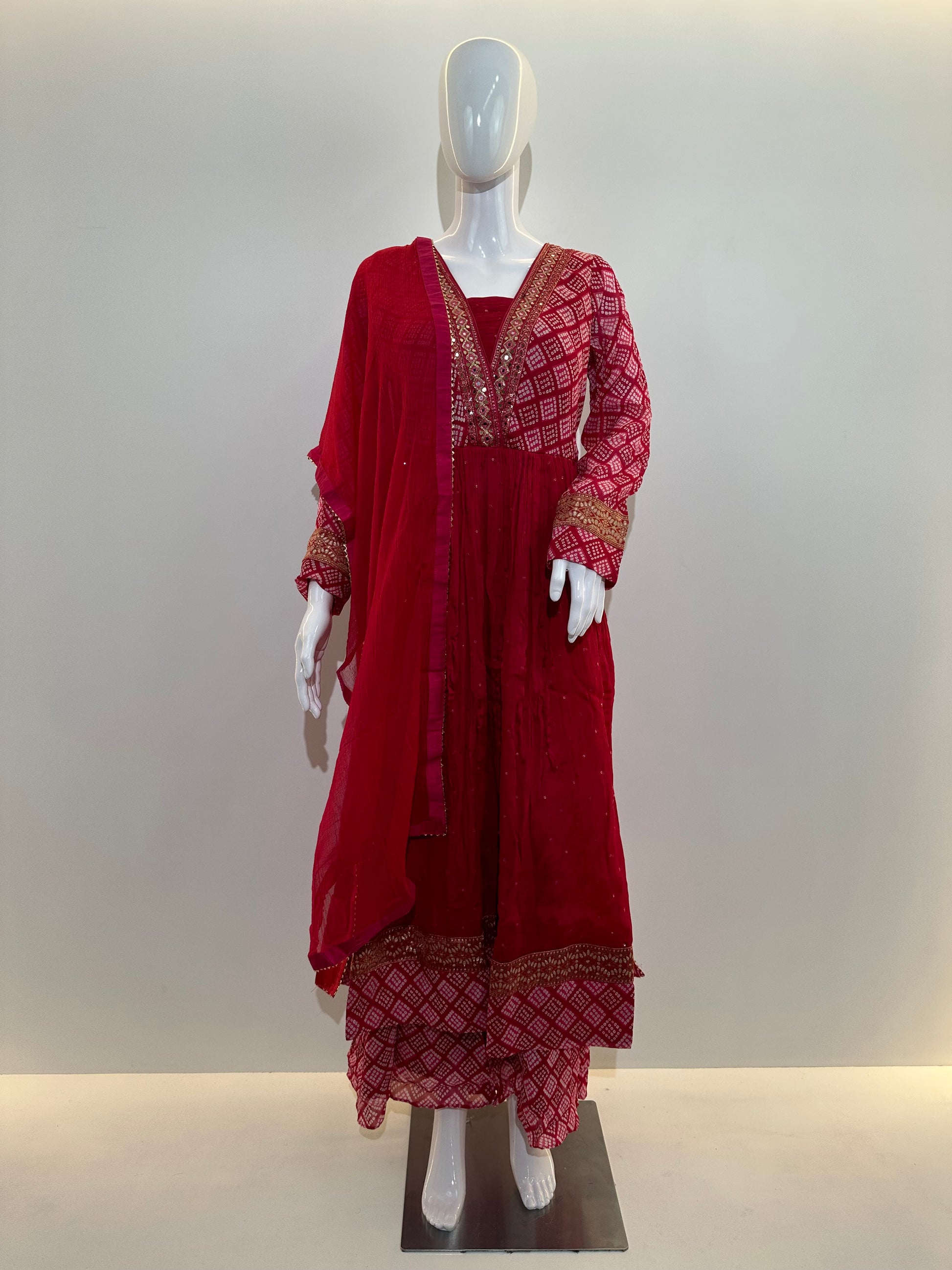 Naira Embroidered palazzo Set - 3 piece