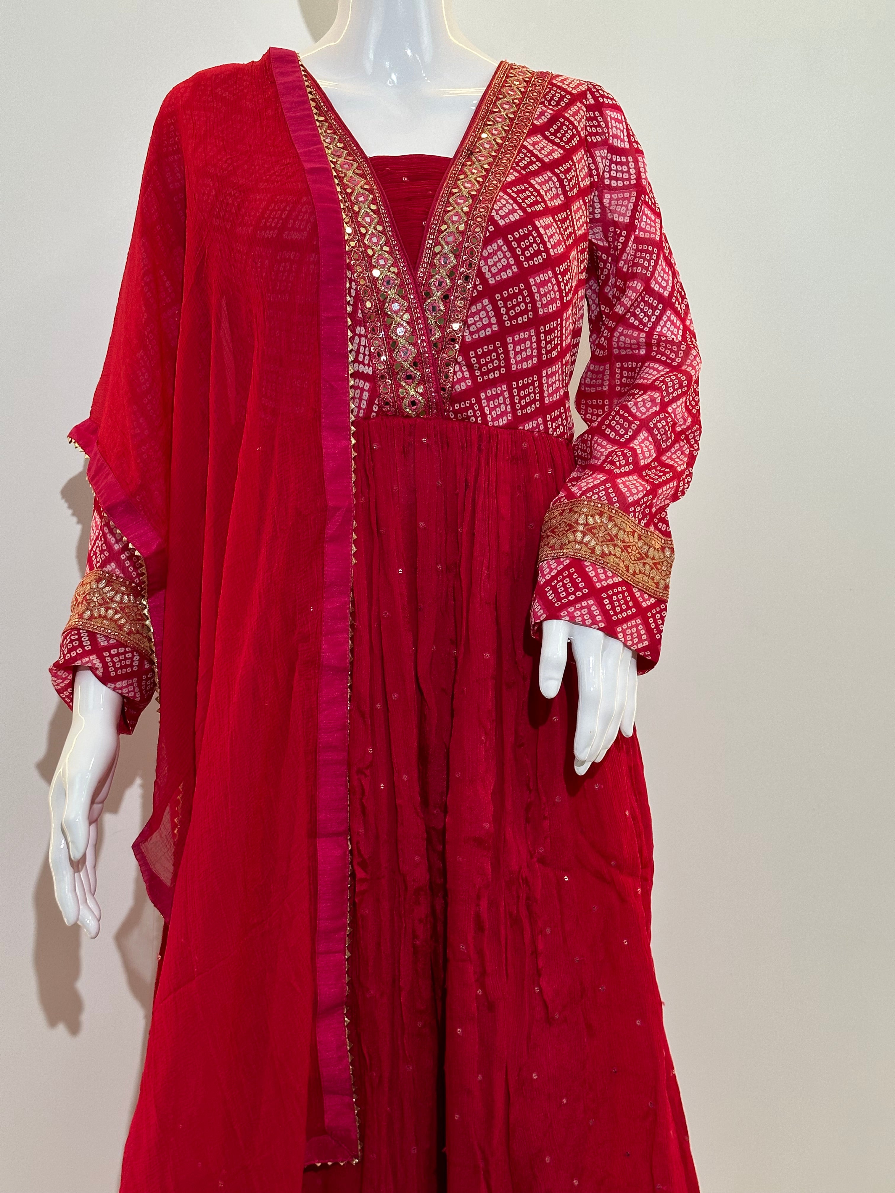 Image of Naira Embroidered palazzo Set - 3 piece