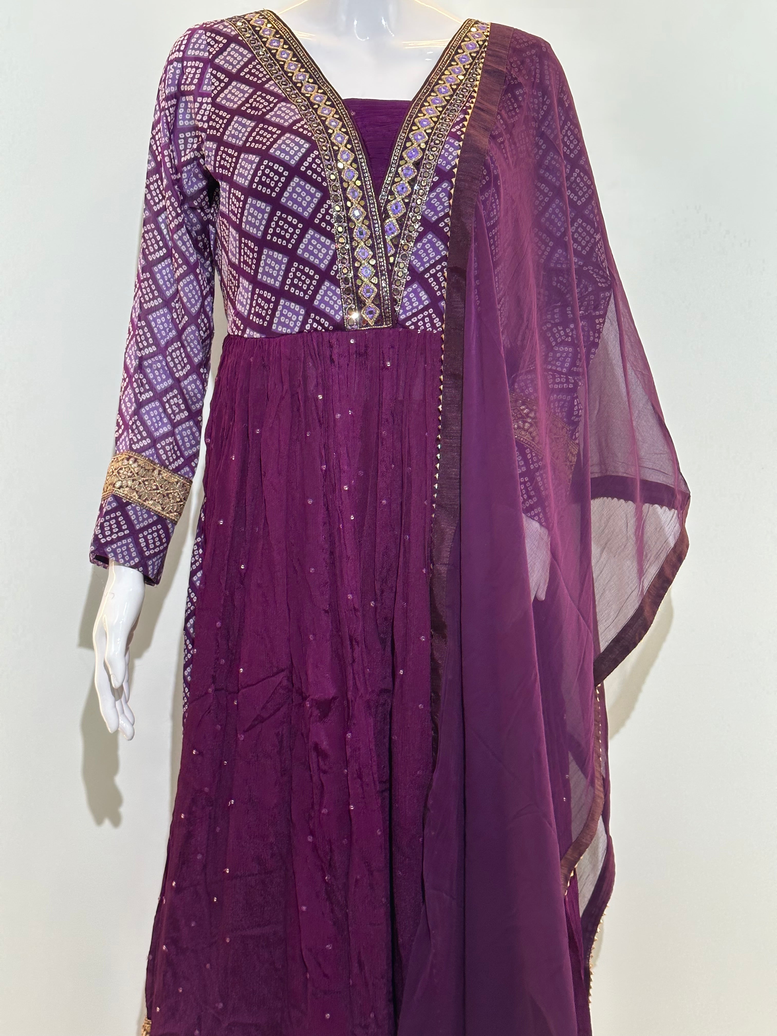 Image of Naira Embroidered palazzo Set - 3 piece