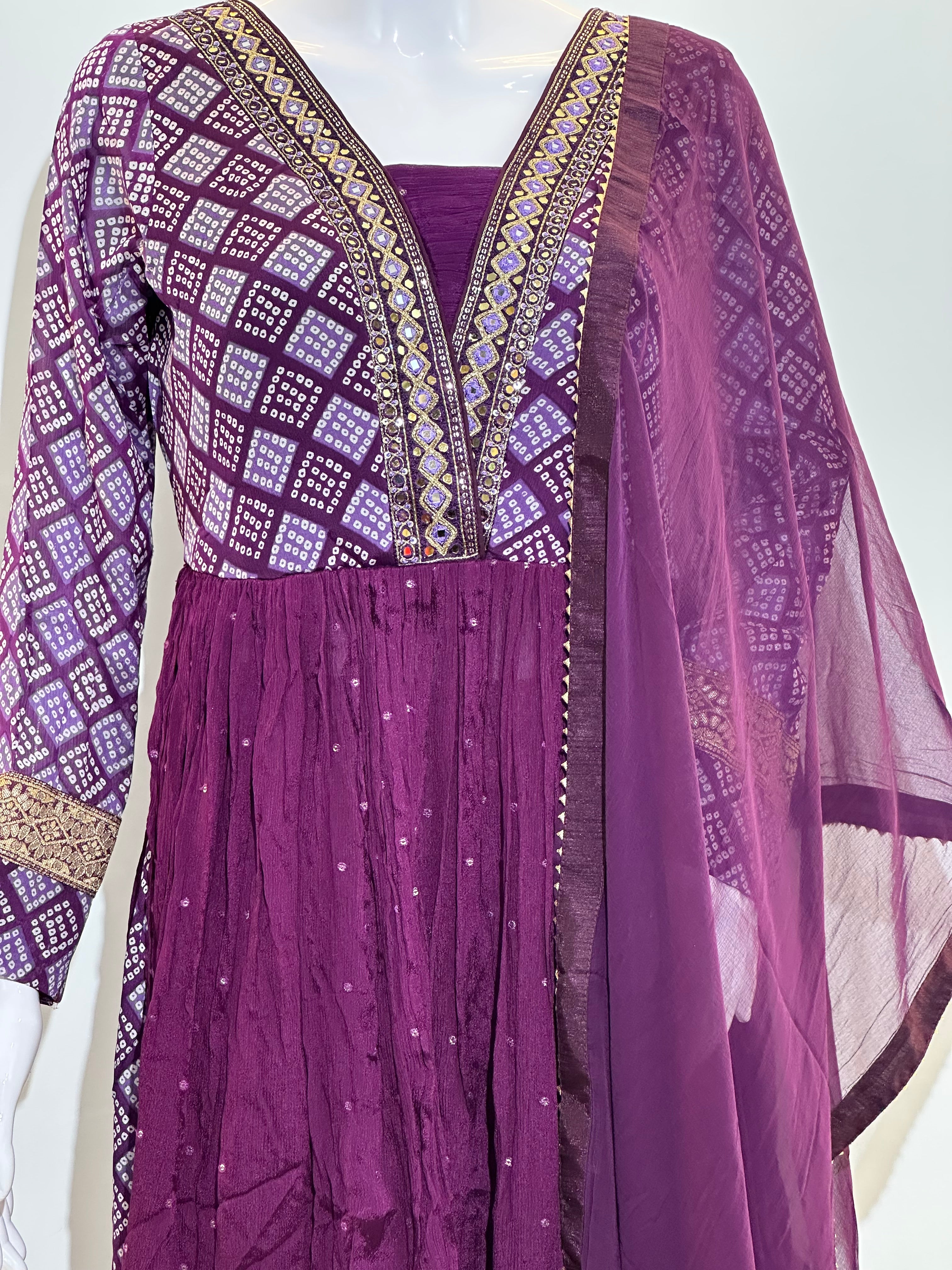 Image of Naira Embroidered palazzo Set - 3 piece