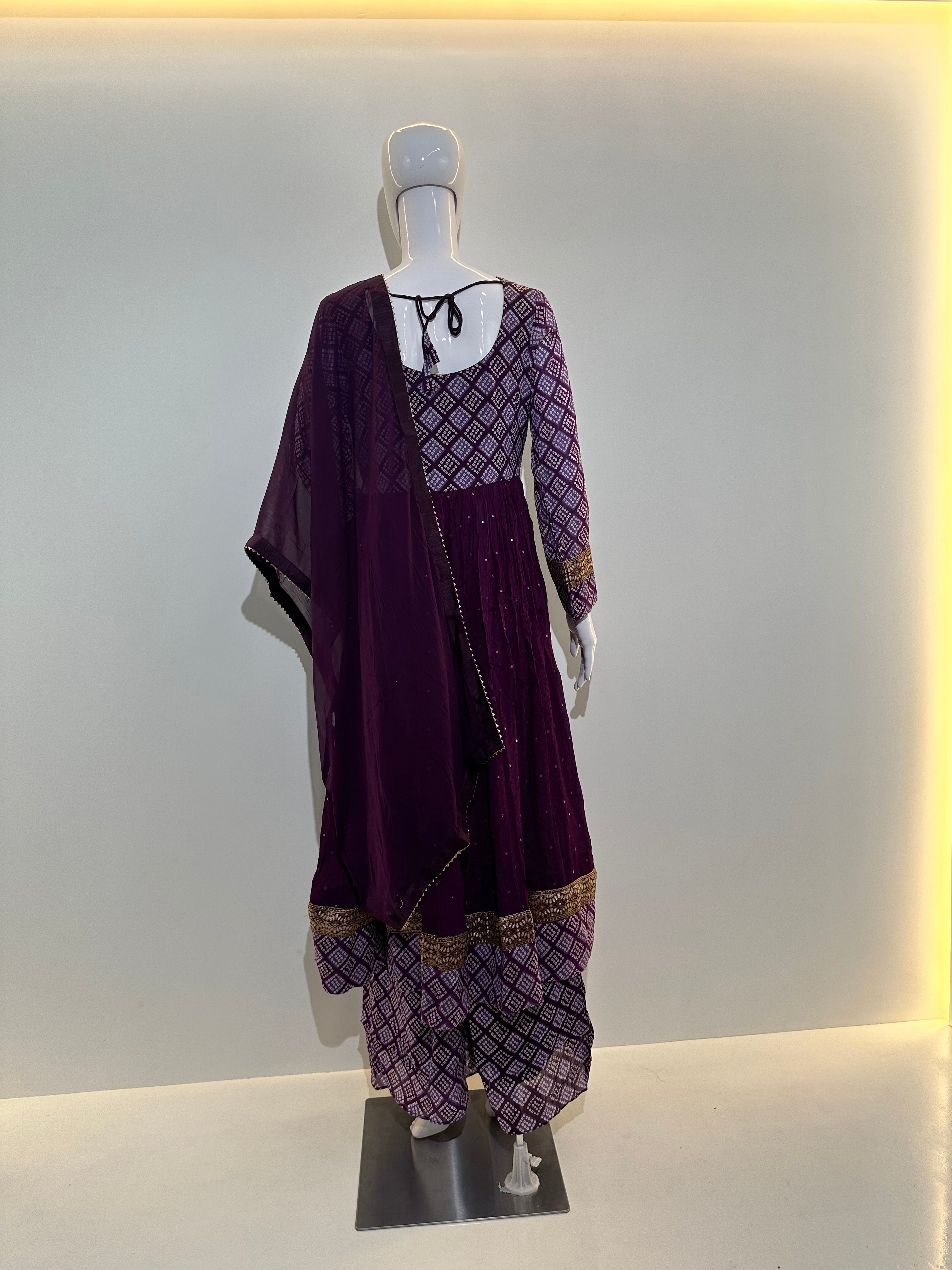 Image of Naira Embroidered palazzo Set - 3 piece