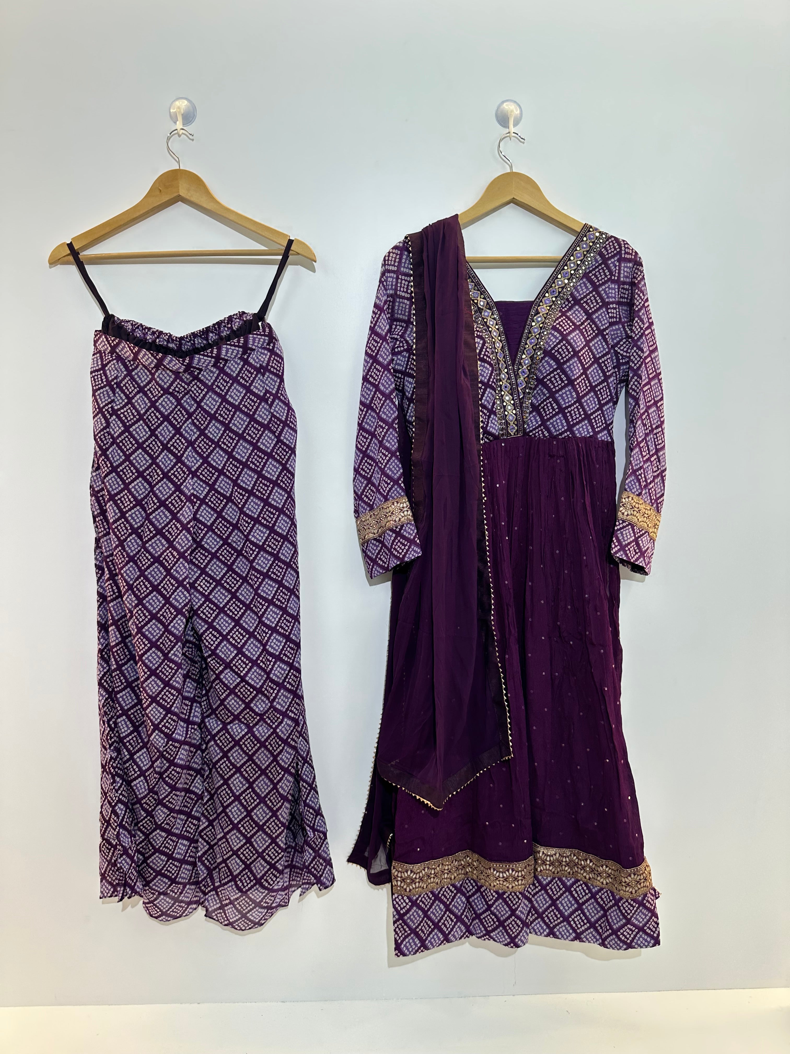 Naira Embroidered palazzo Set - 3 piece