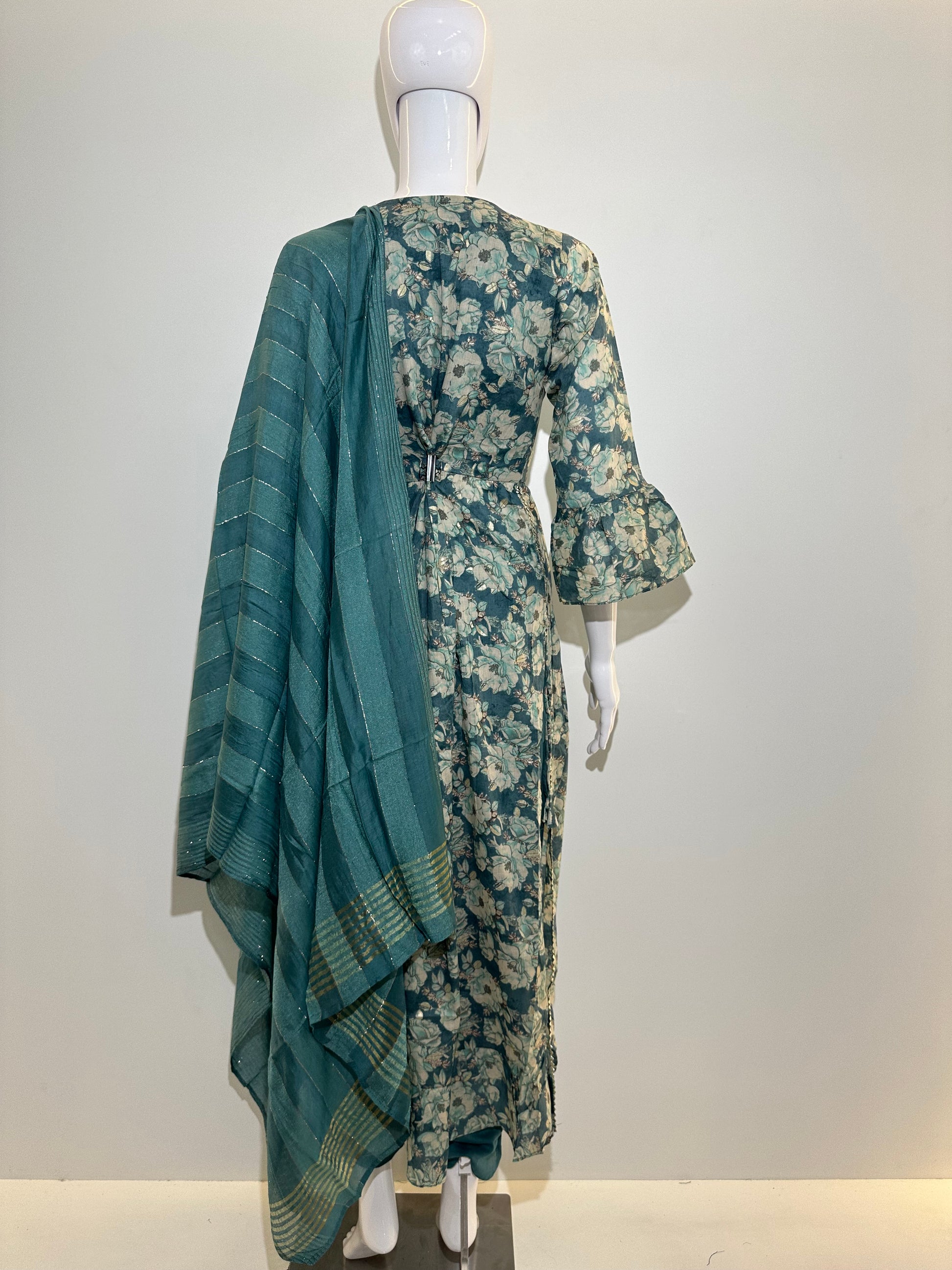 Naira Cut Cotton Kurti Set - 3 Piece