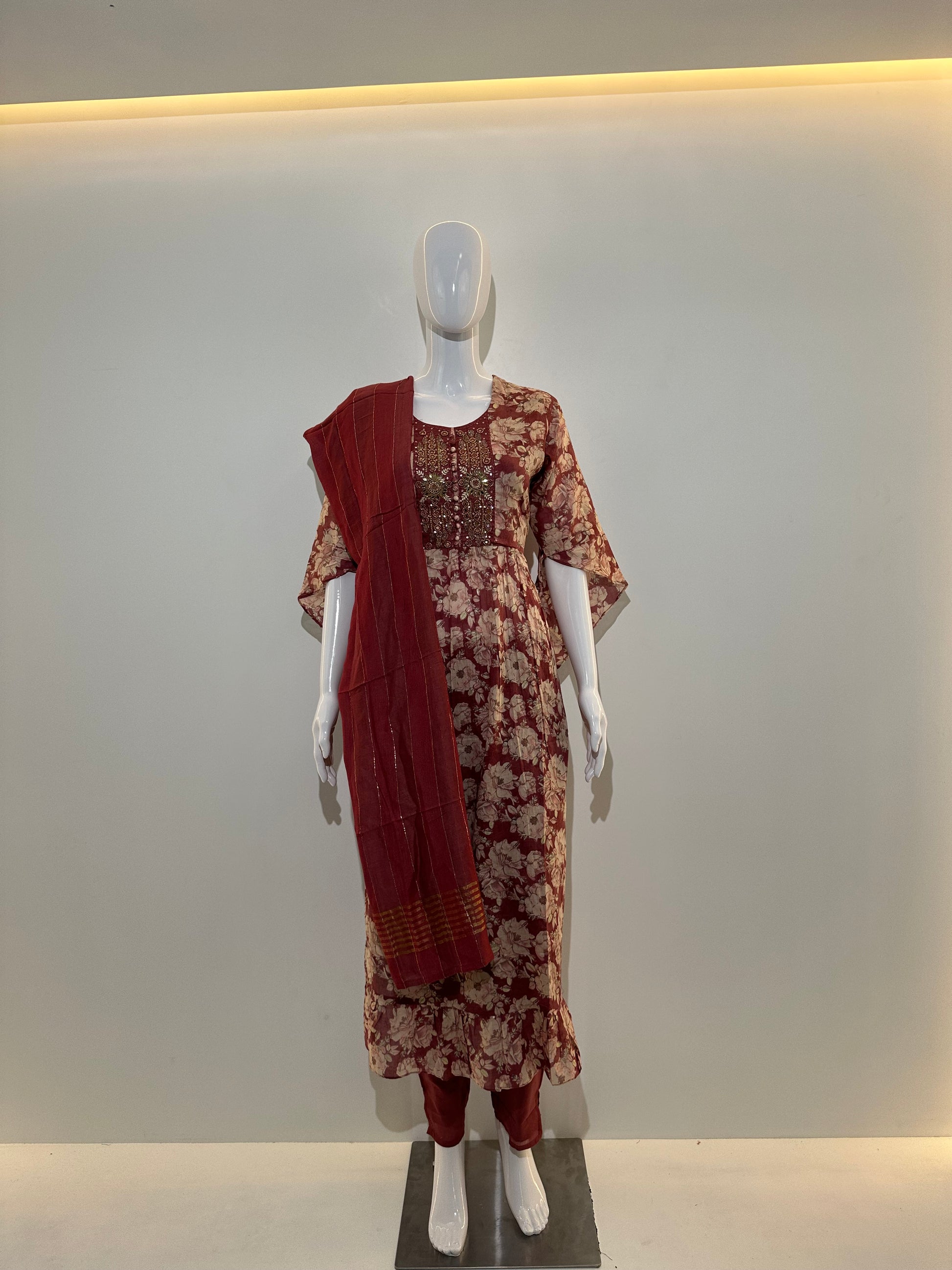 Cotton Alia Cut Flower Gown