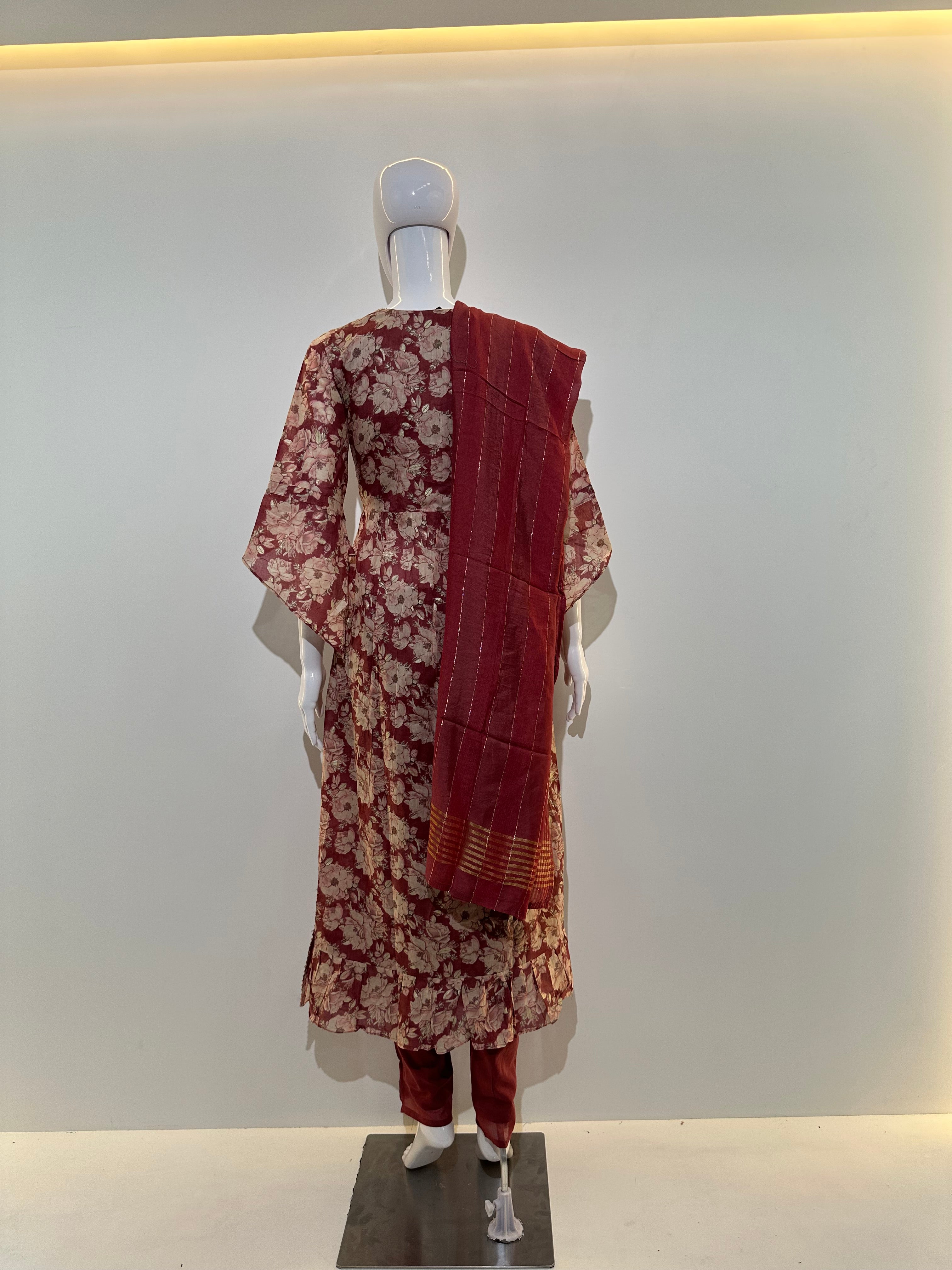 Image of Cotton Alia Cut Flower Gown