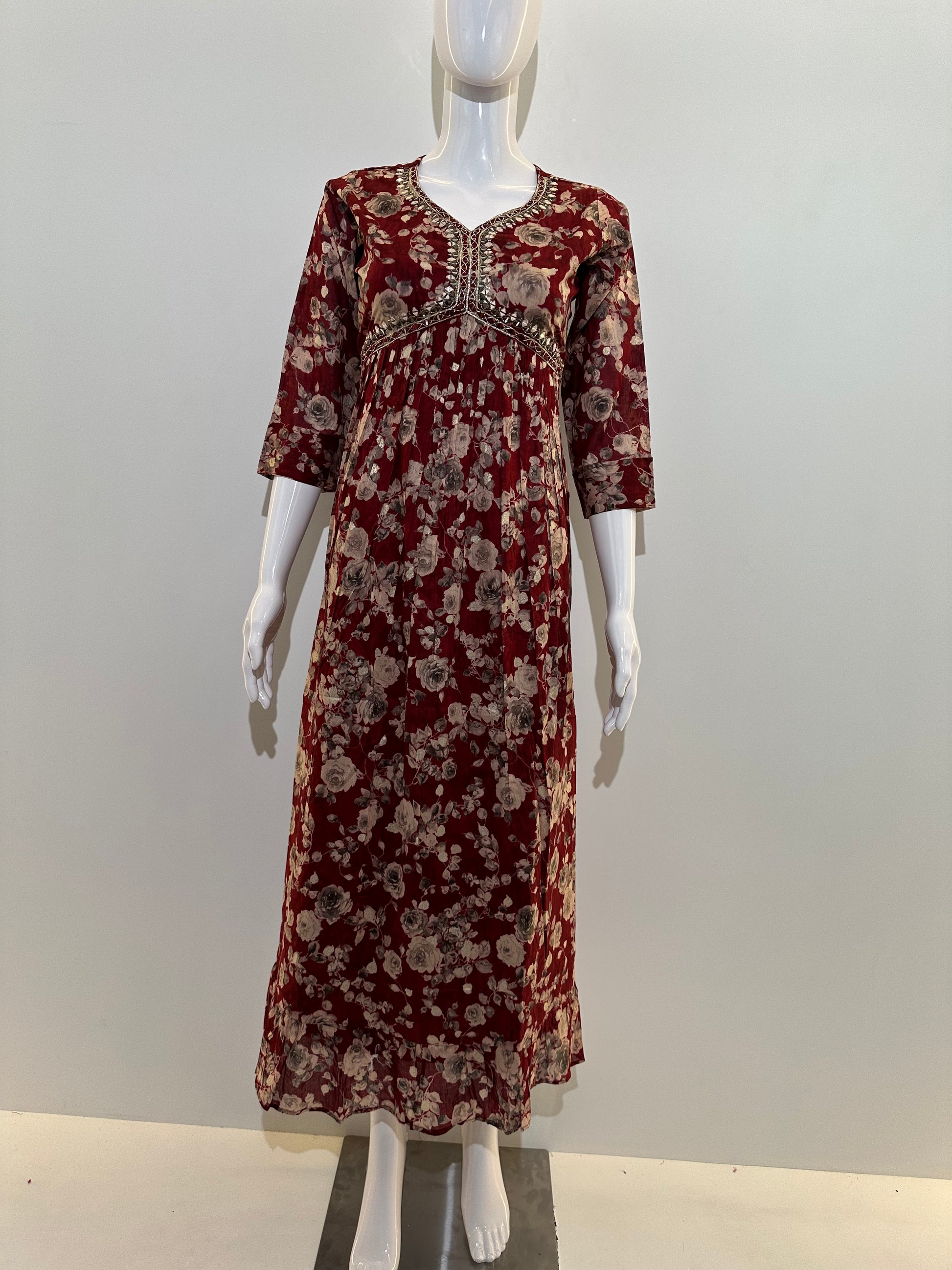 Cotton Alia Cut Flower Gown