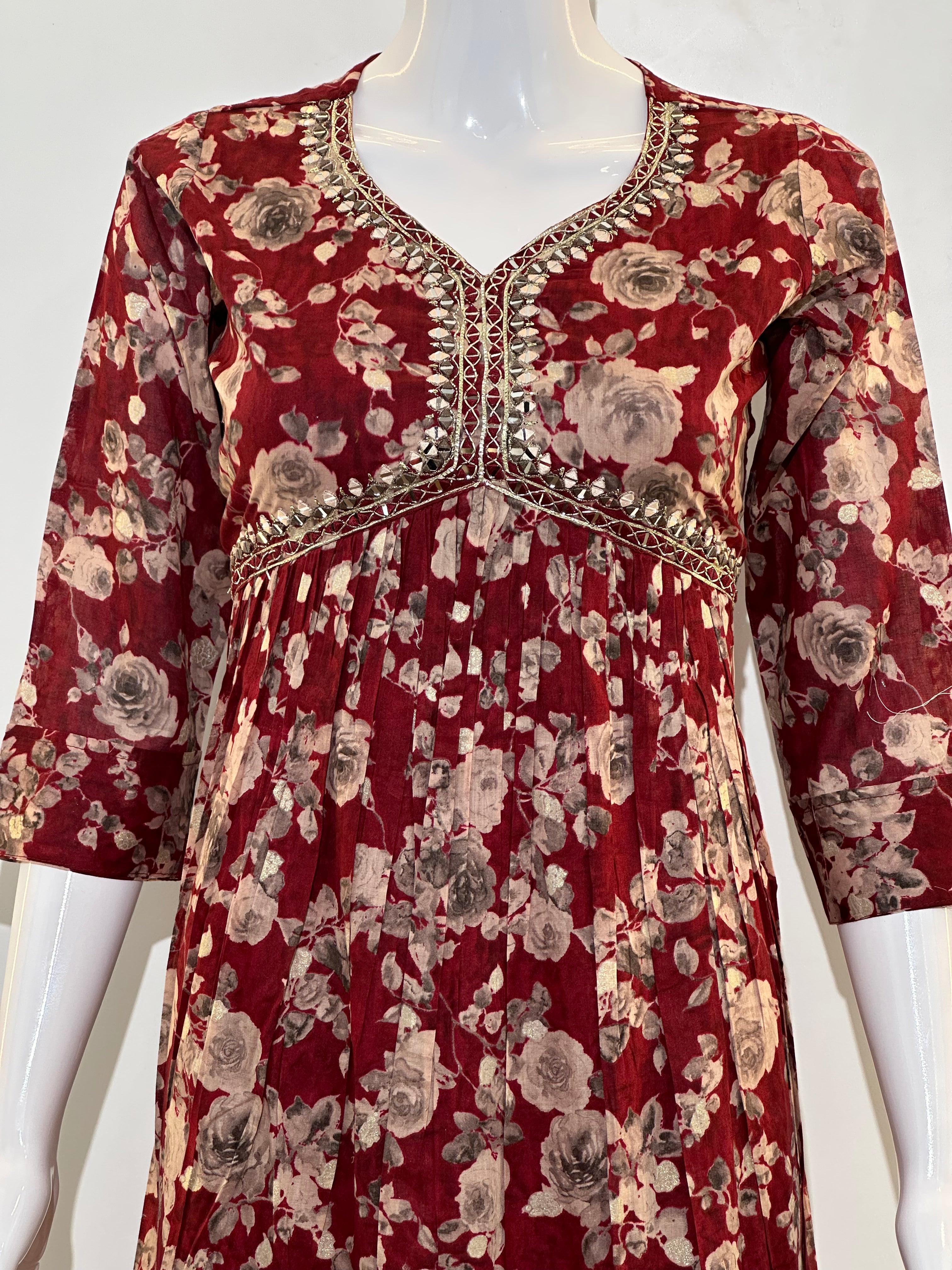 Image of Cotton Alia Cut Flower Gown