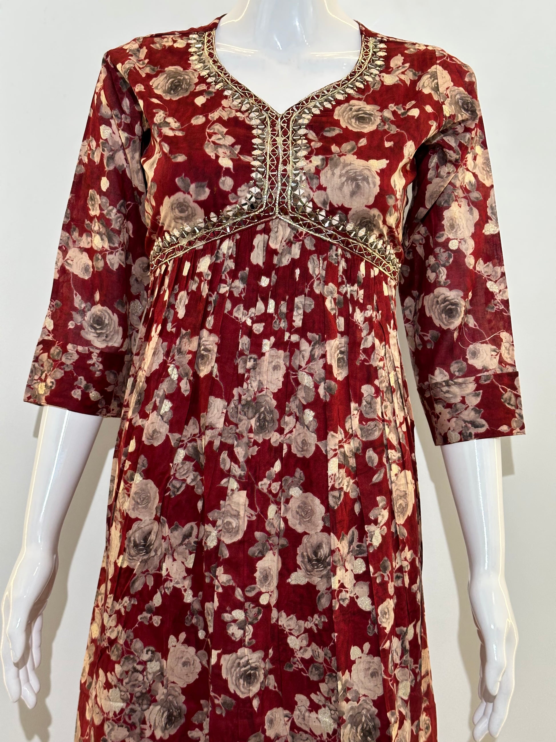 Cotton Alia Cut Flower Gown