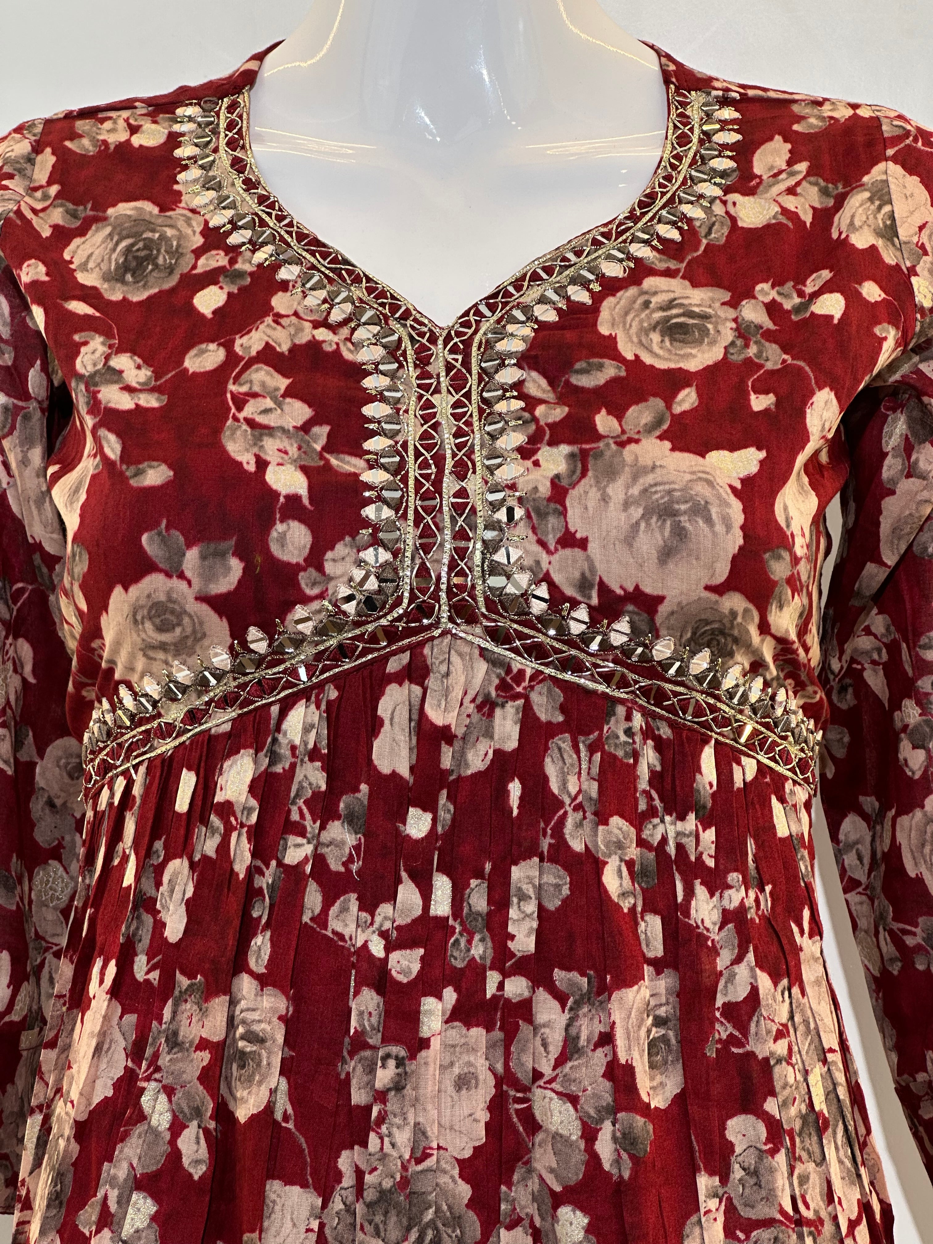 Image of Cotton Alia Cut Flower Gown