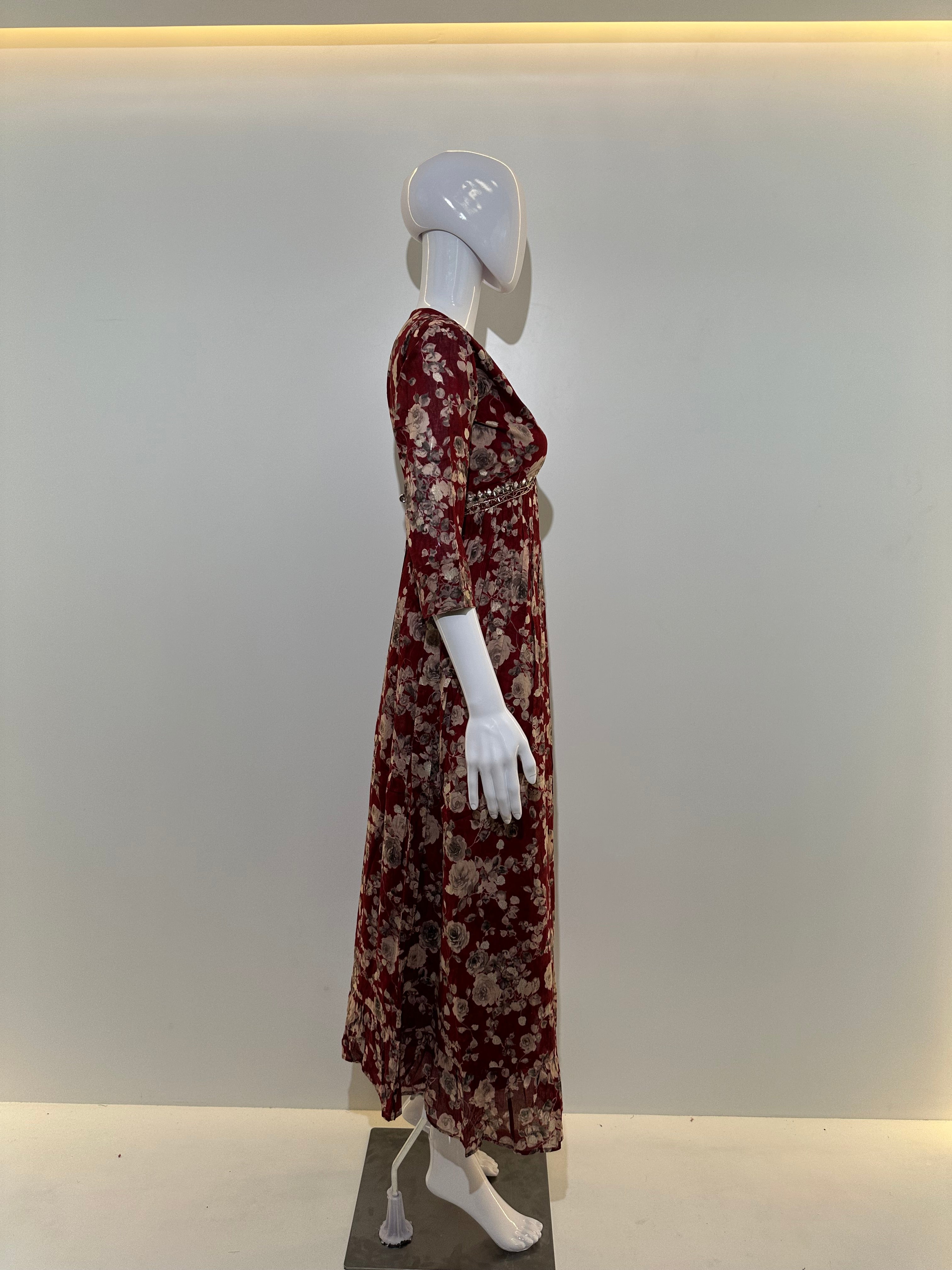 Image of Cotton Alia Cut Flower Gown