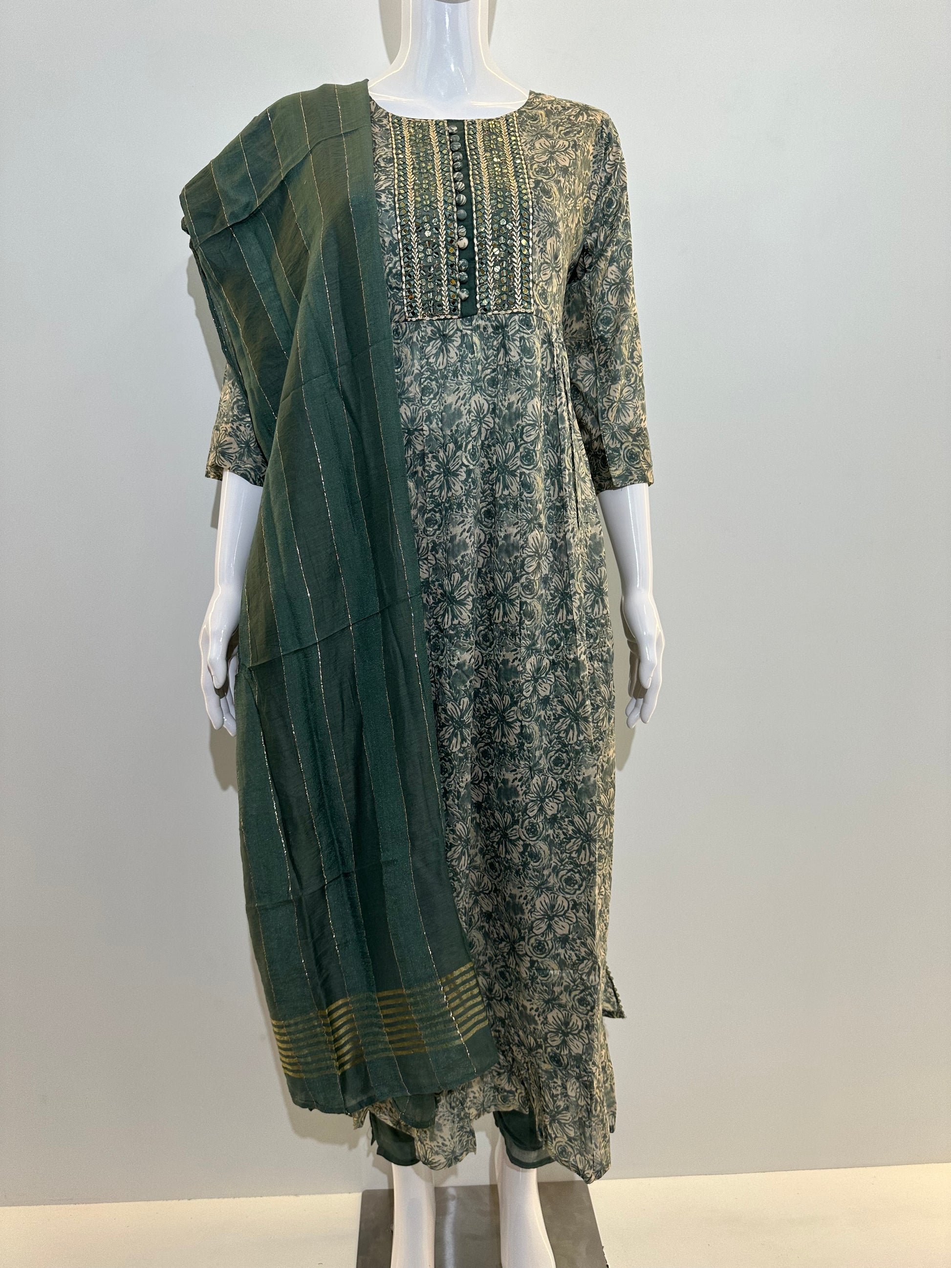 3 Piece Mull Cotton Kurti Set