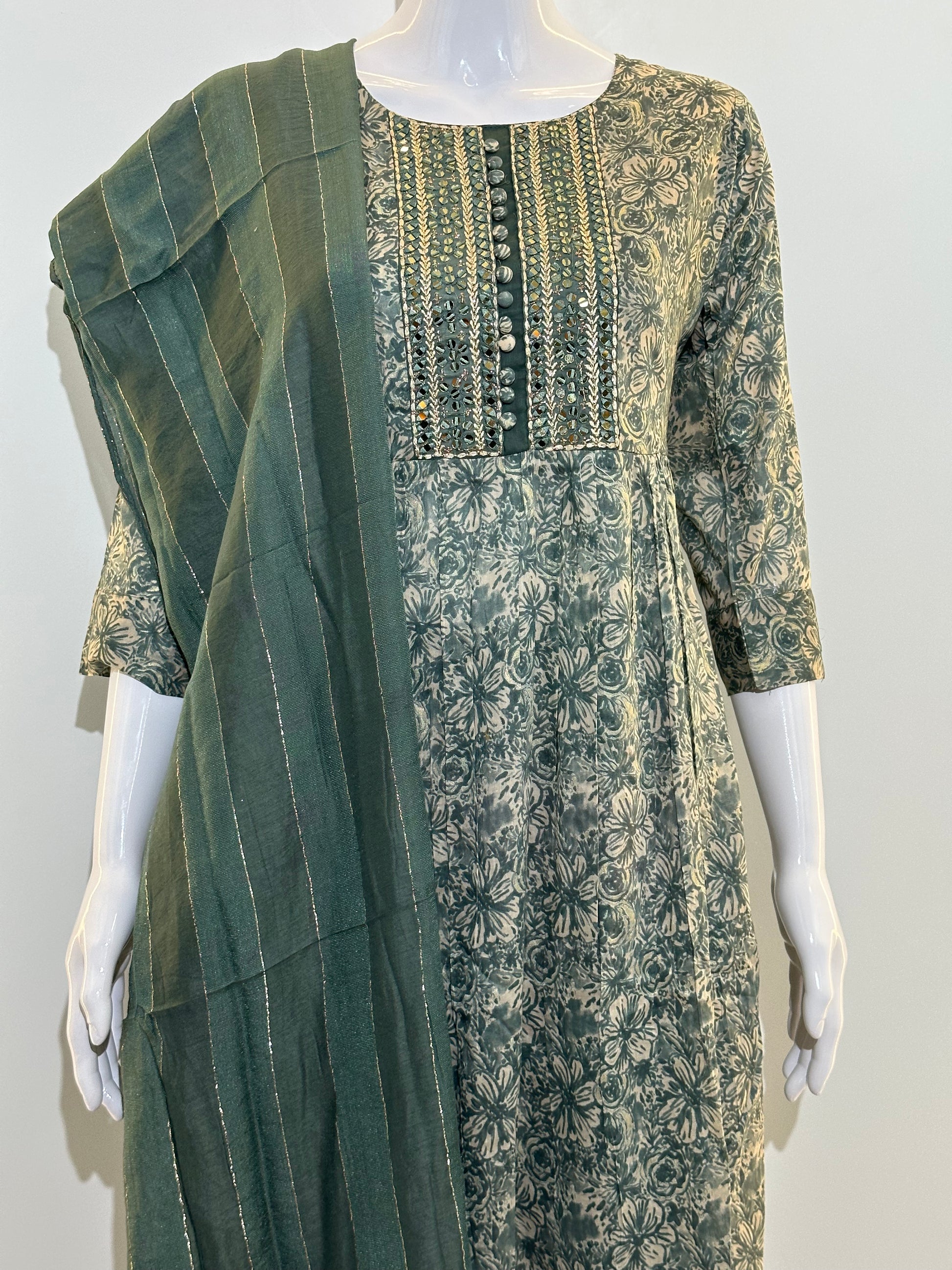 3 Piece Mull Cotton Kurti Set