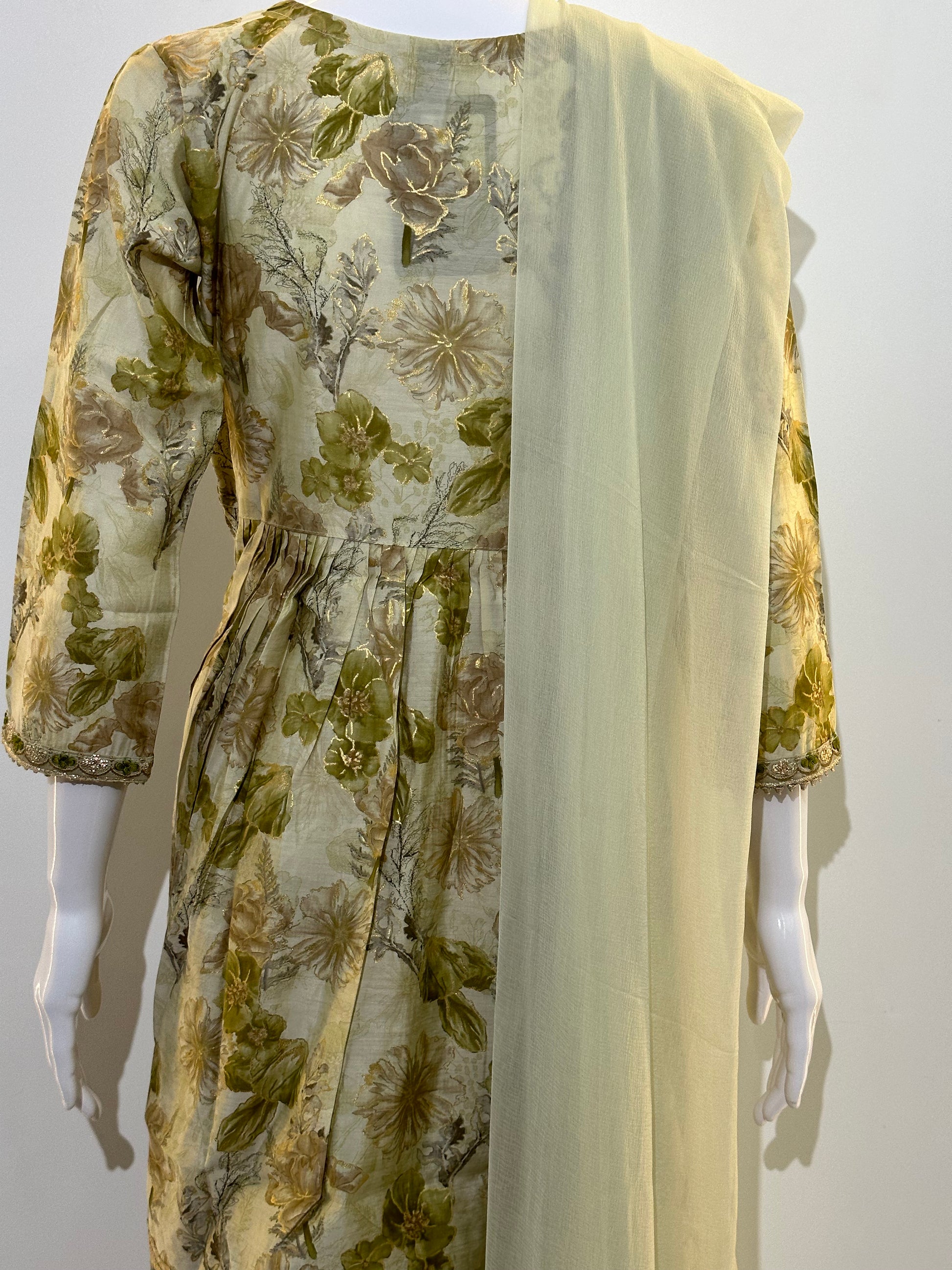 Alia Cut with Sharara Pant - 3 Piece