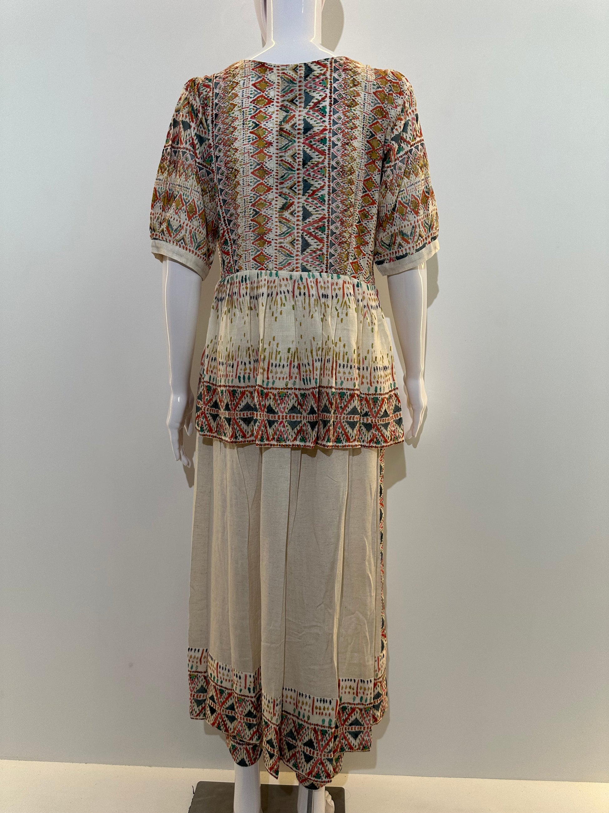 Khadi Block Print Cotton Kurti Set- With Palazzo