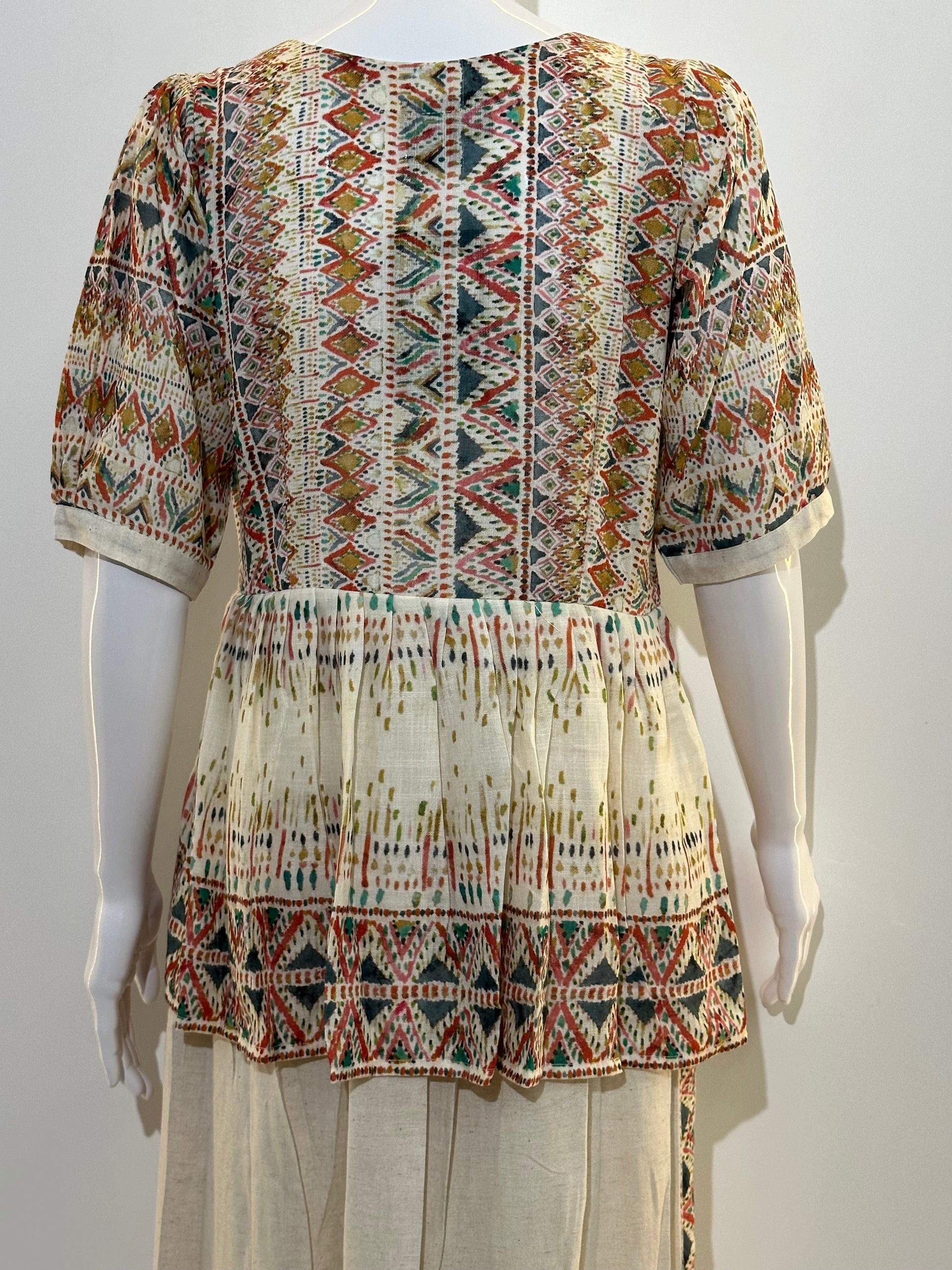 Khadi Block Print Cotton Kurti Set- With Palazzo