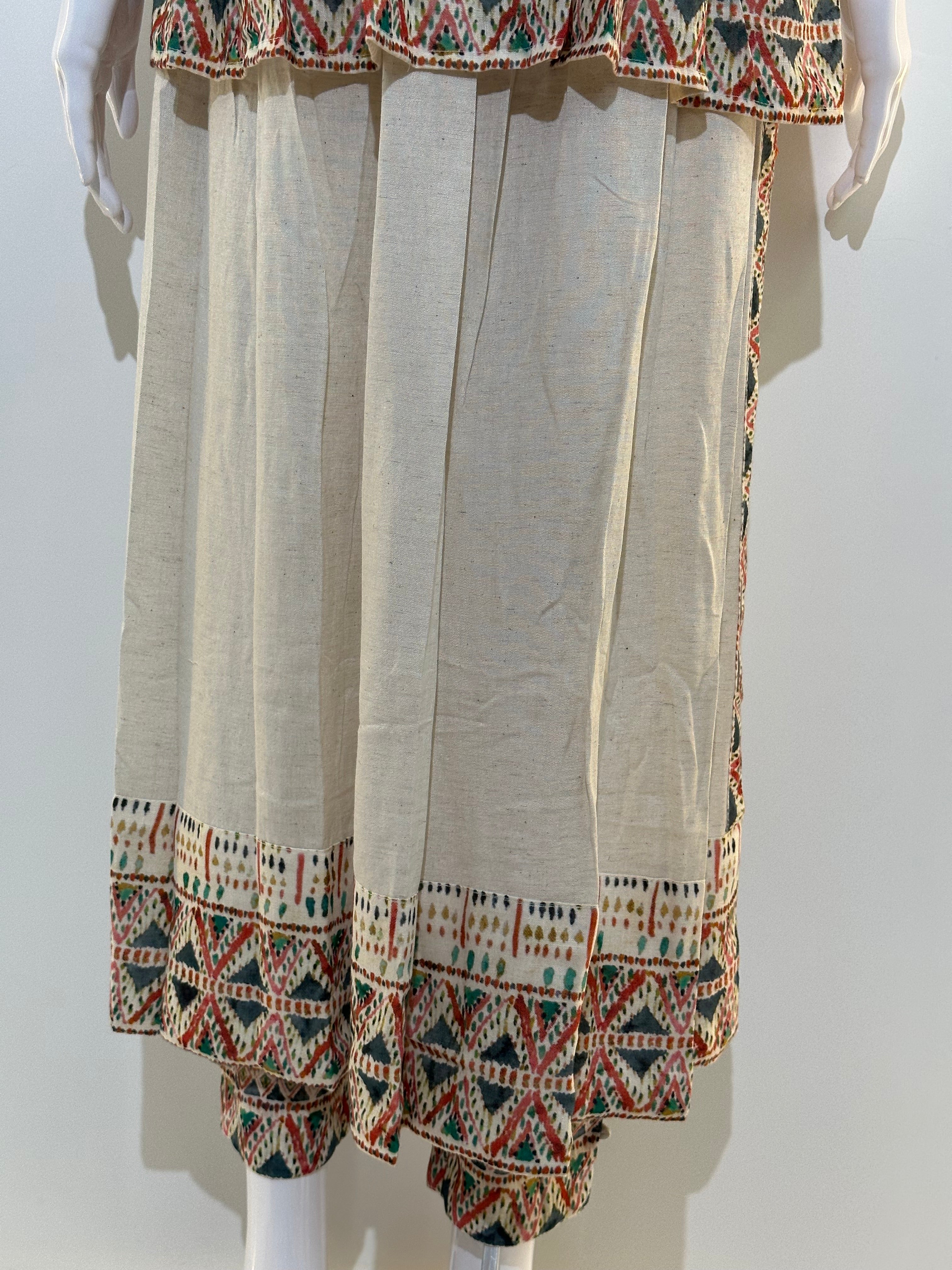 Image of Khadi Block Print Cotton Kurti Set- With Palazzo