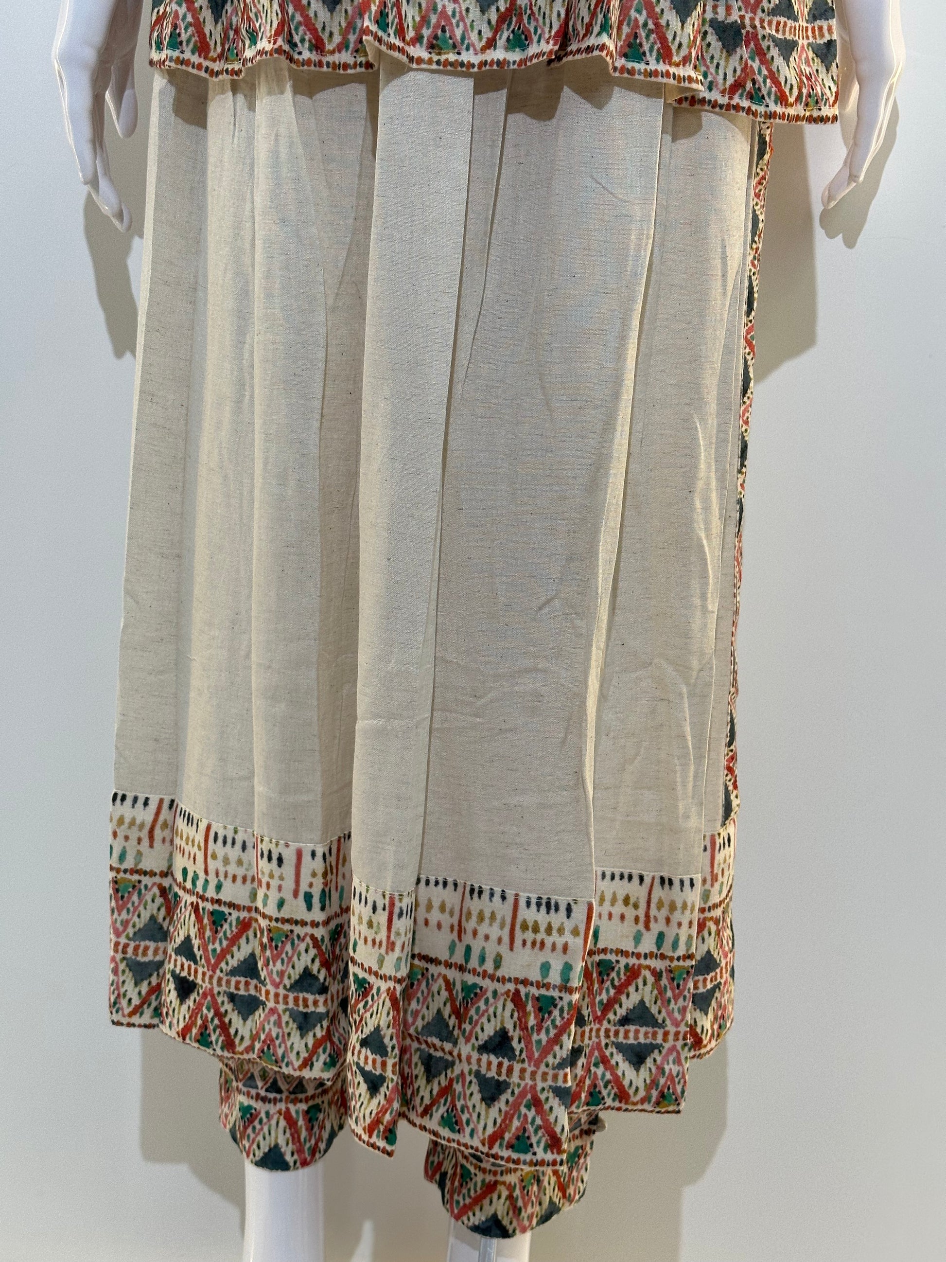 Khadi Block Print Cotton Kurti Set- With Palazzo