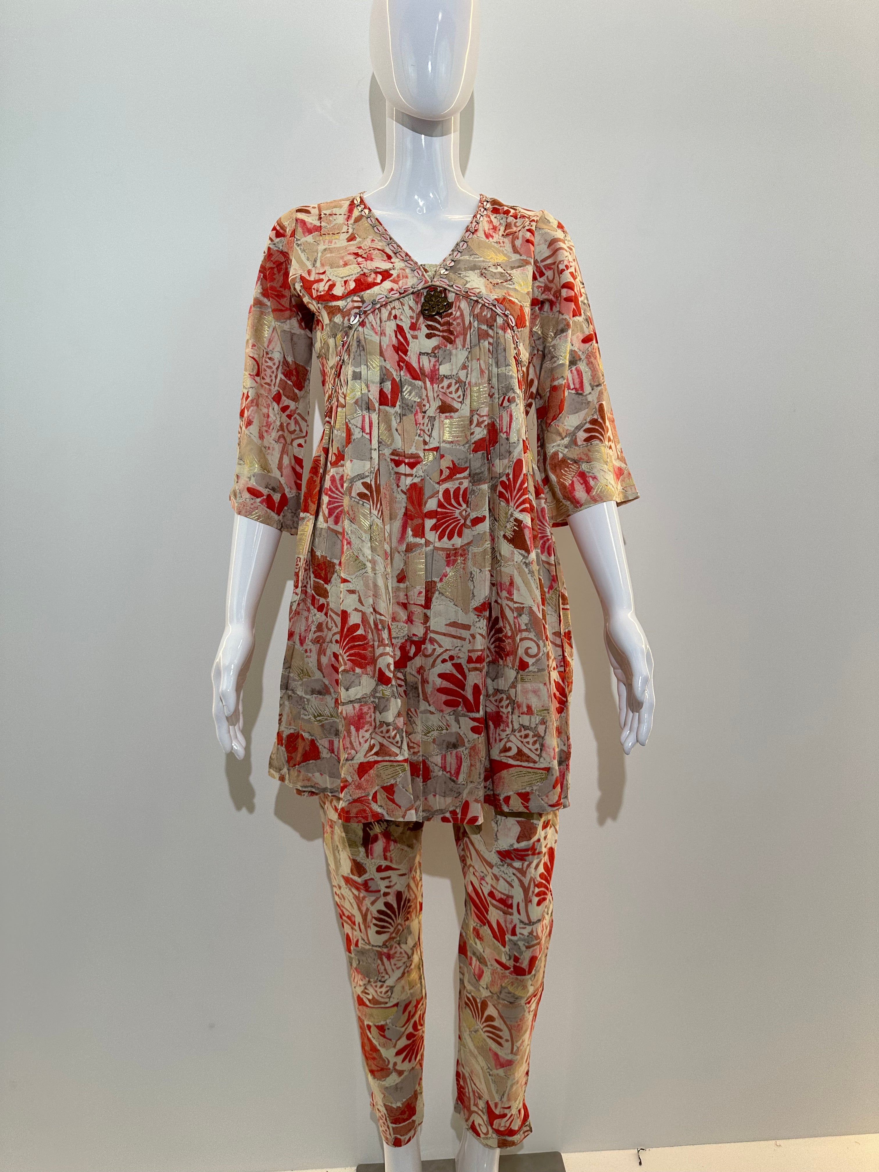 Image of Alia Cut Rayon Coord Set- 2 Piece