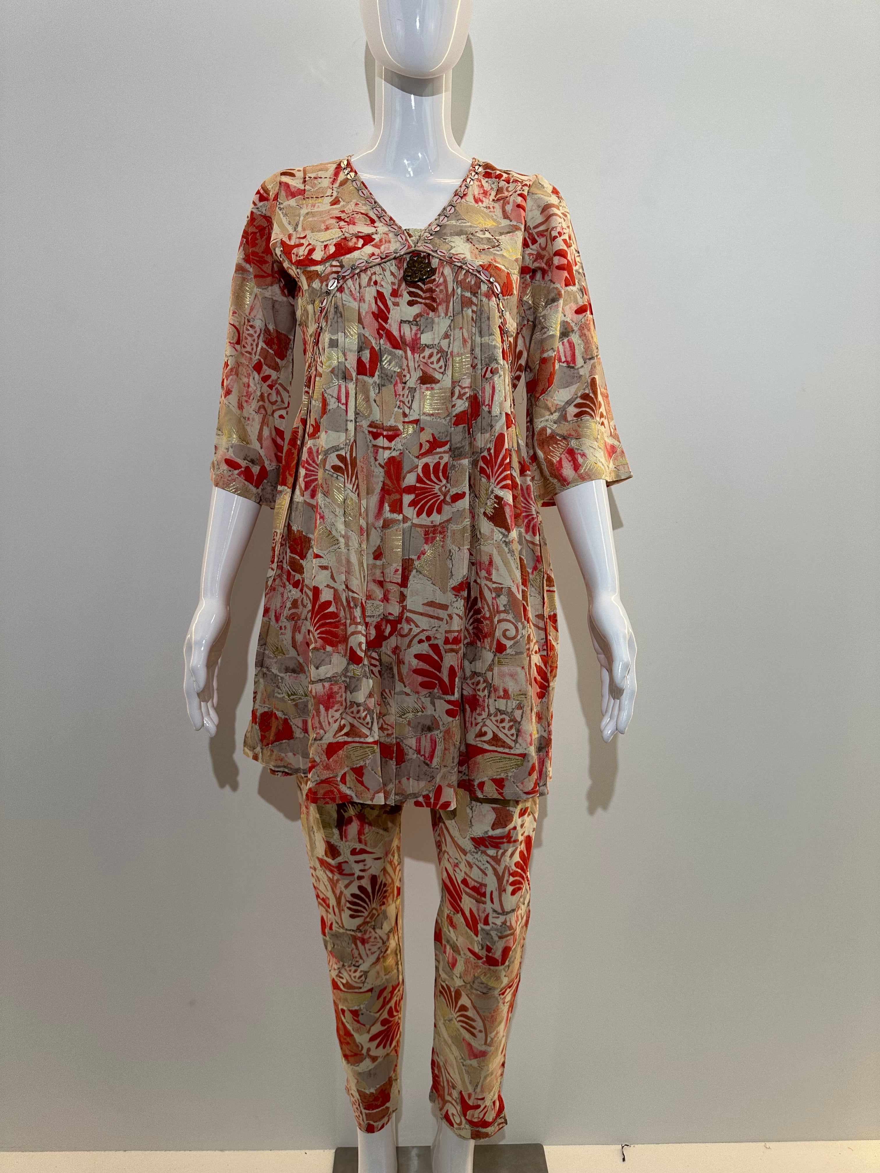Image of Alia Cut Rayon Coord Set- 2 Piece