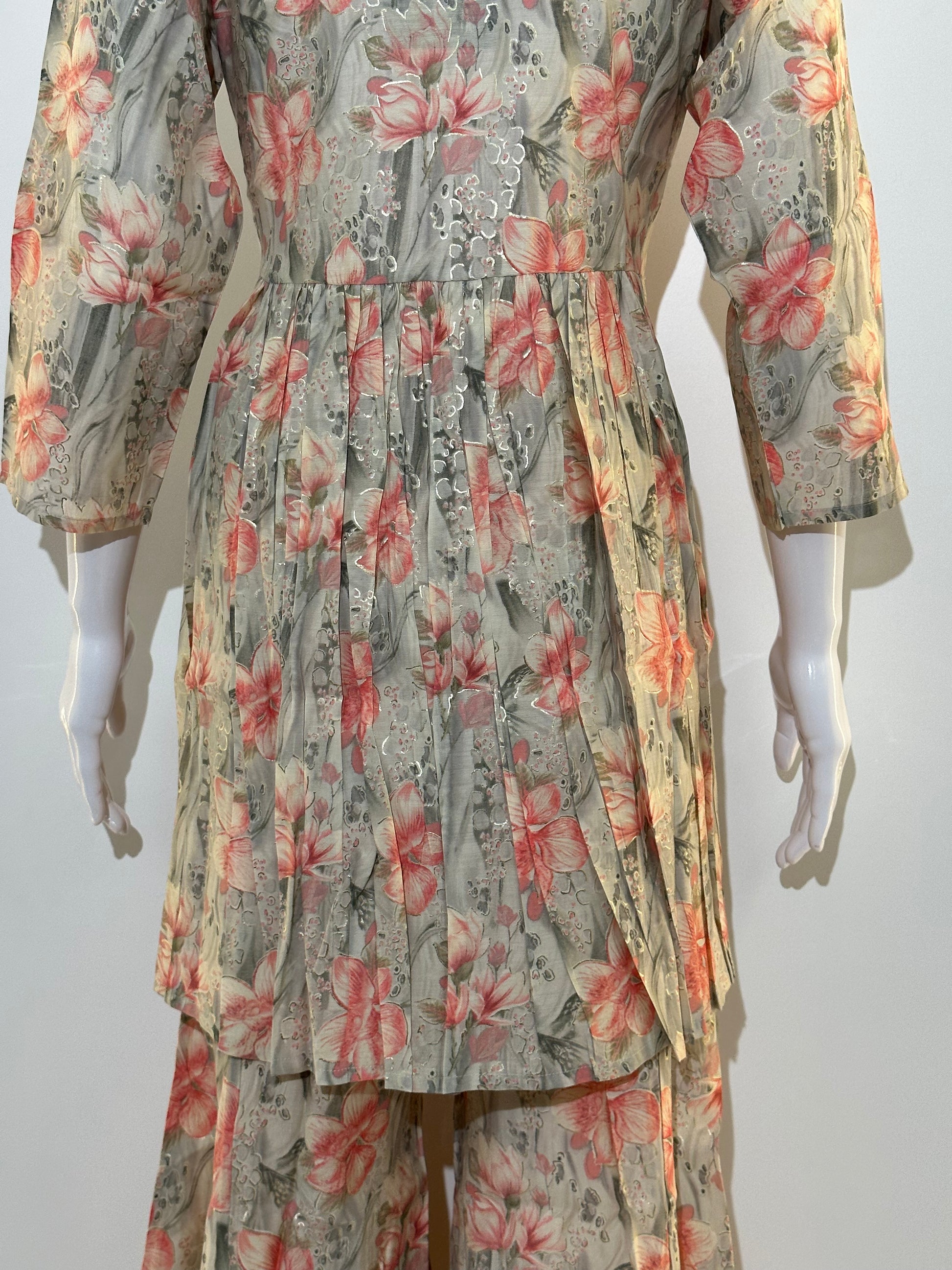 Muslin Bell Bottom Kurti Set- 2 Piece