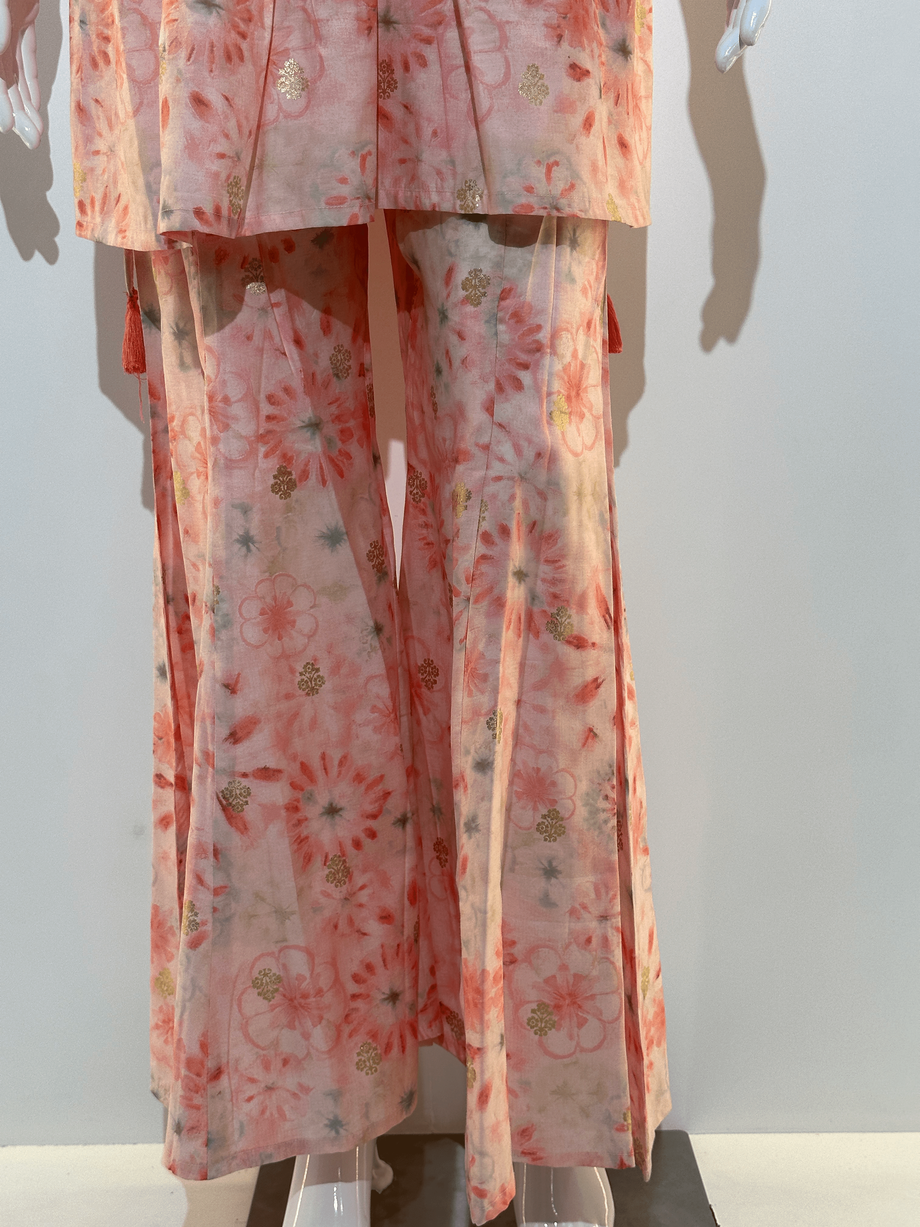 Muslin Bell Bottom Kurti Set- 2 Piece