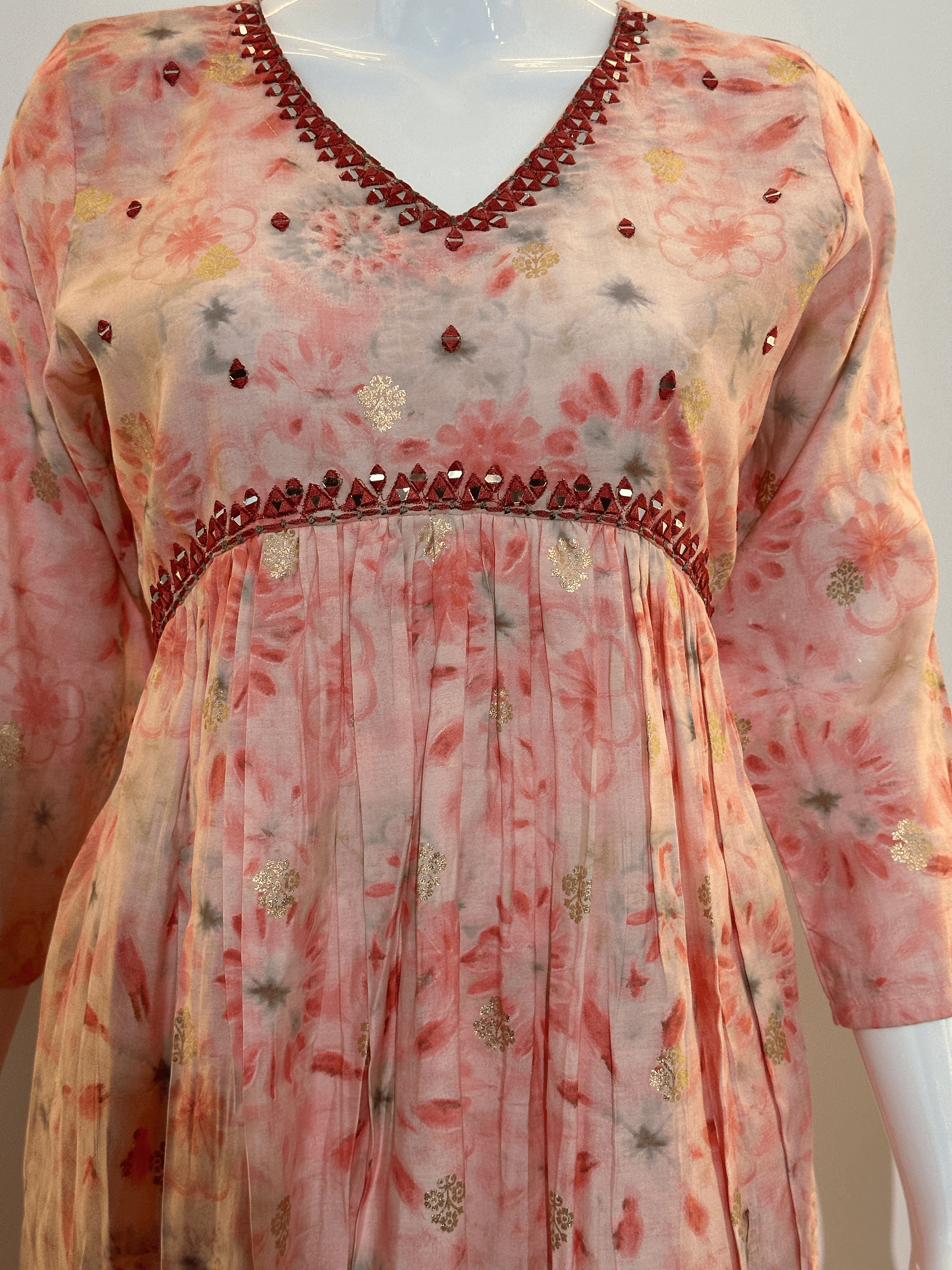 Image of Muslin Bell Bottom Kurti Set- 2 Piece