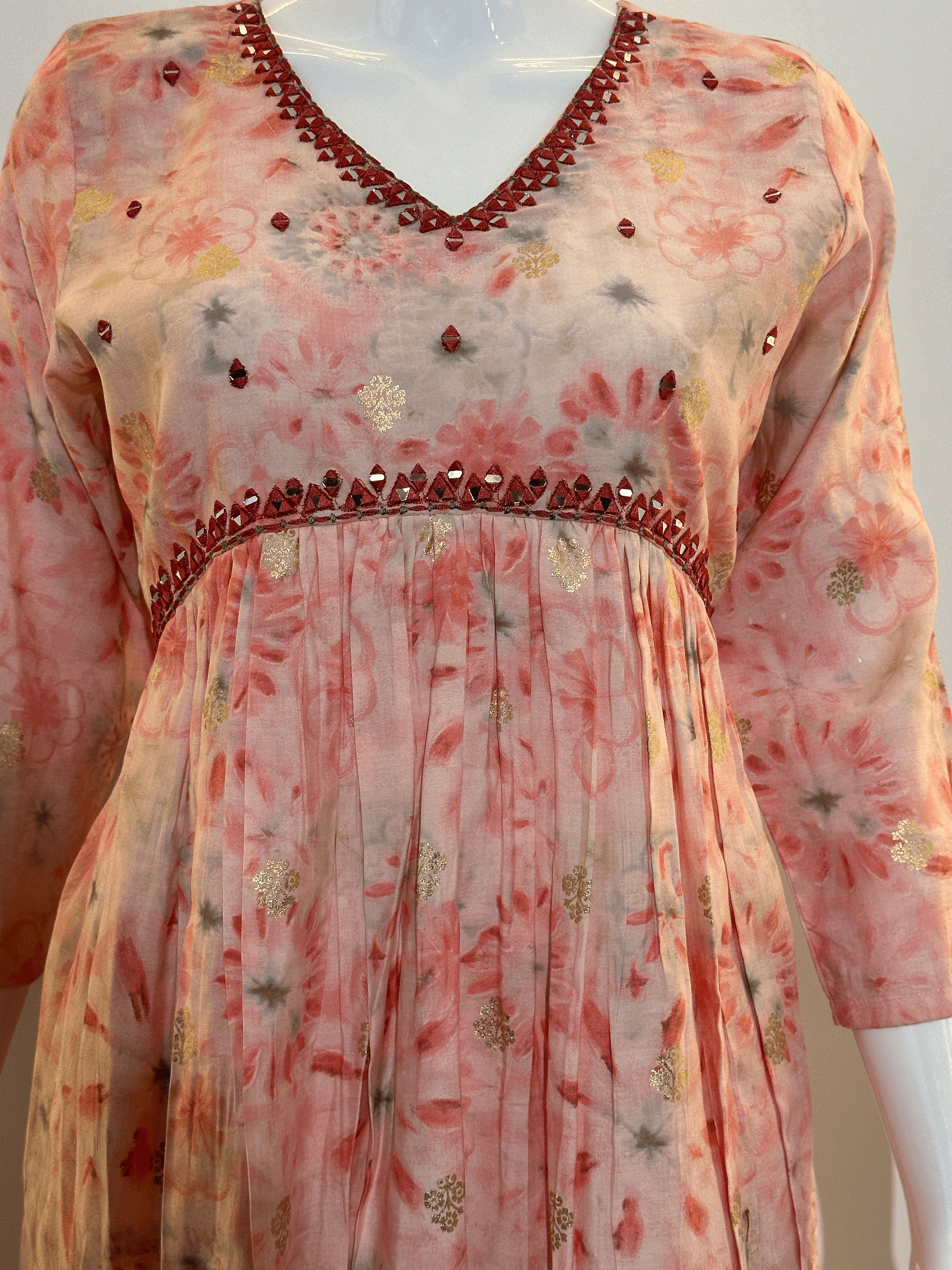 Muslin Bell Bottom Kurti Set- 2 Piece