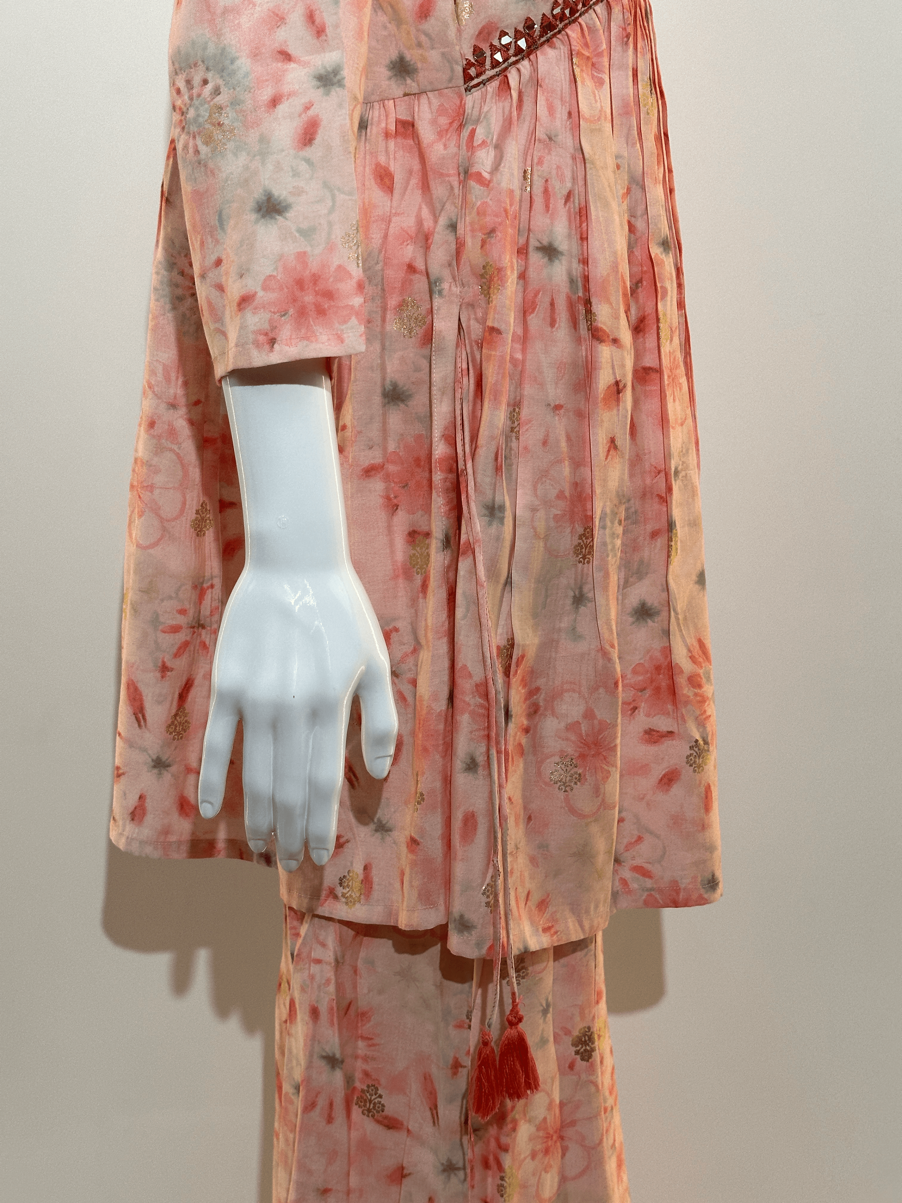 Image of Muslin Bell Bottom Kurti Set- 2 Piece