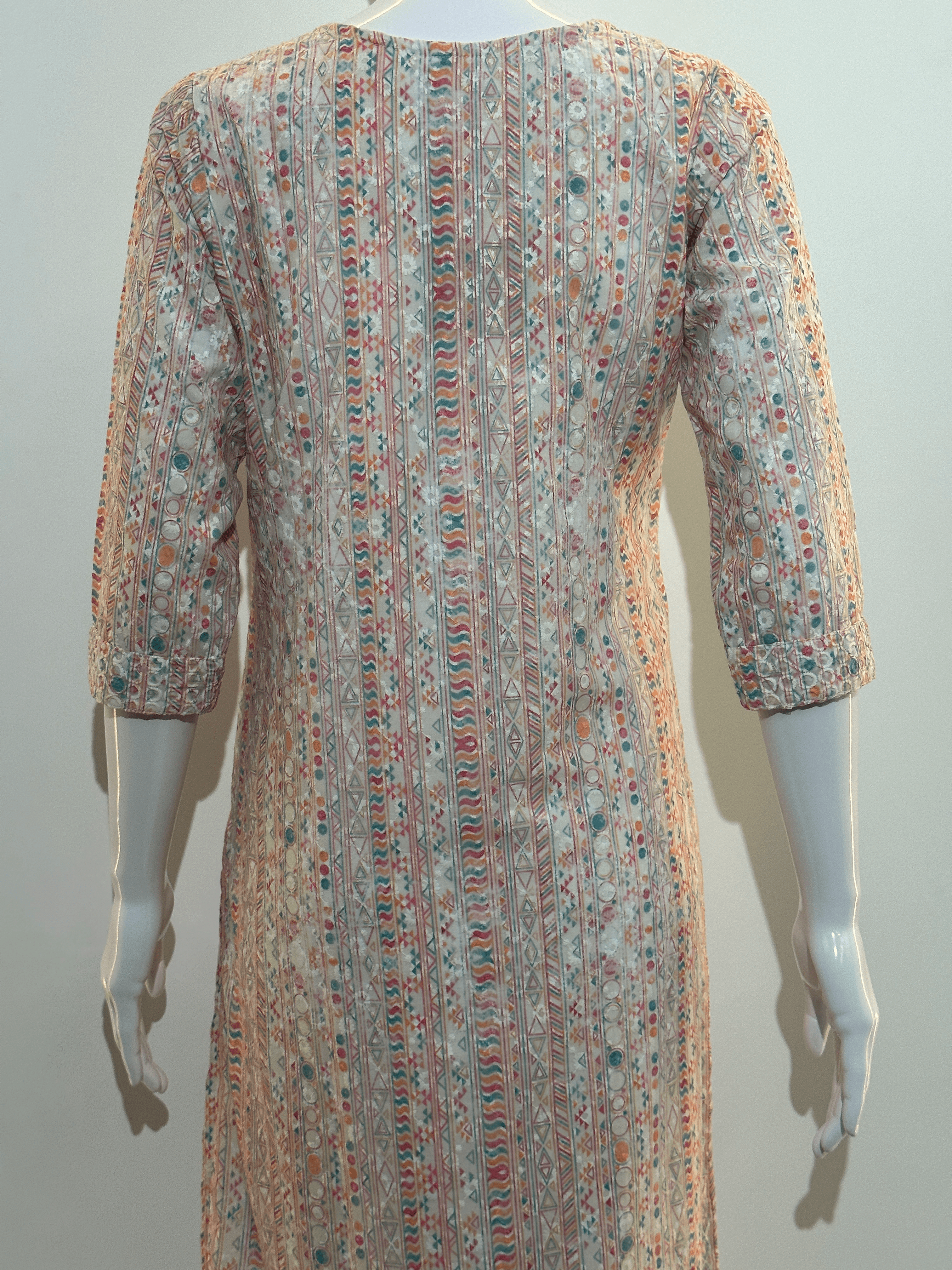 Image of Lucknowi work Cotton Straight Kurti