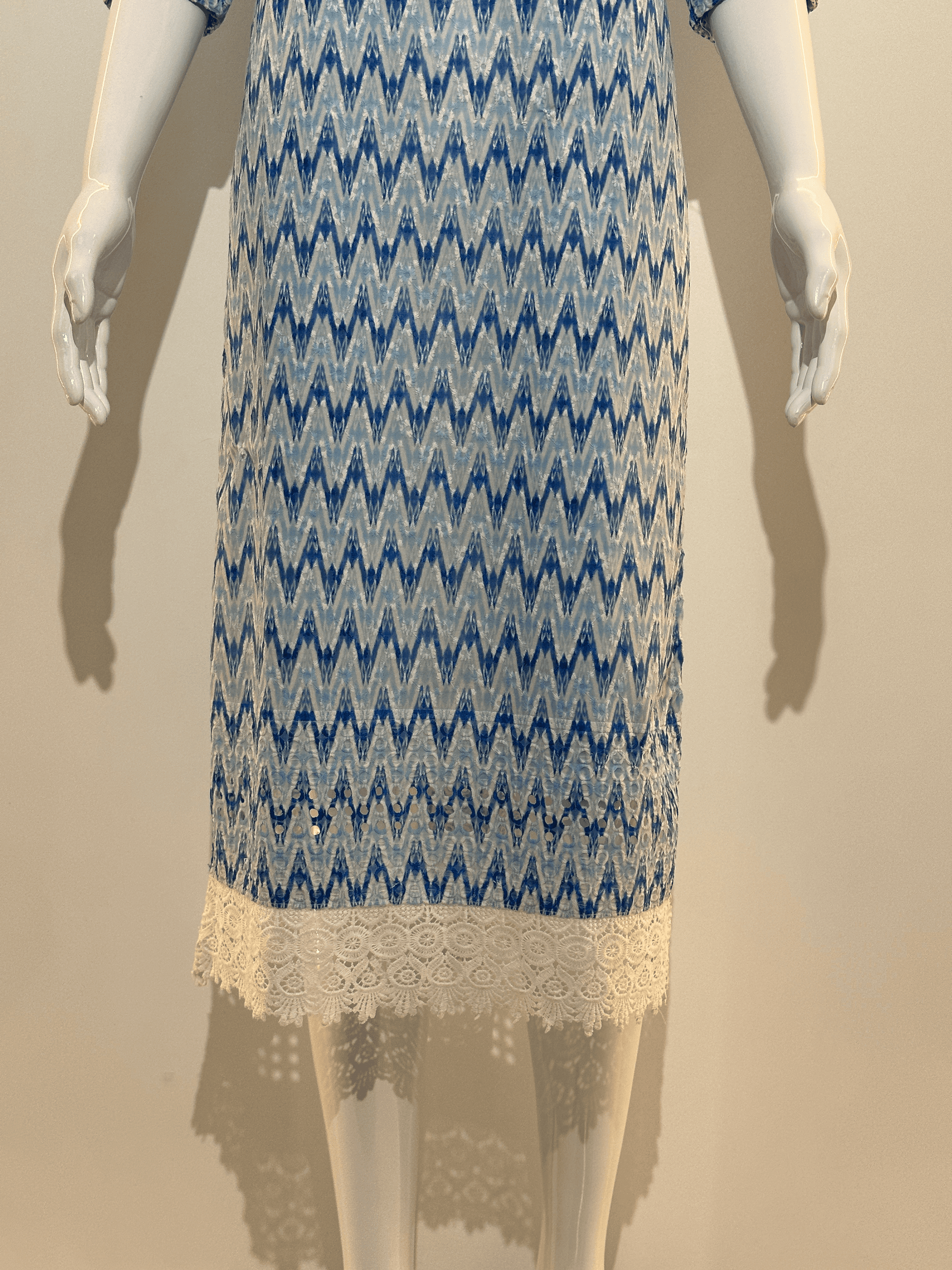 Lucknowi work Cotton Straight Kurti