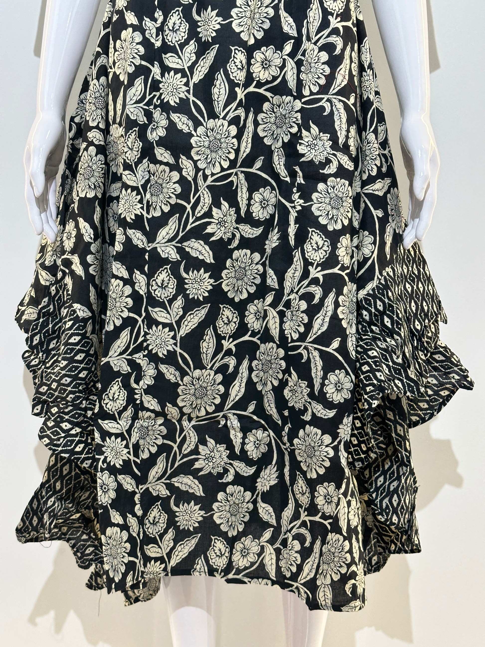 Cotton Ankle Length Kurti With Embroidery