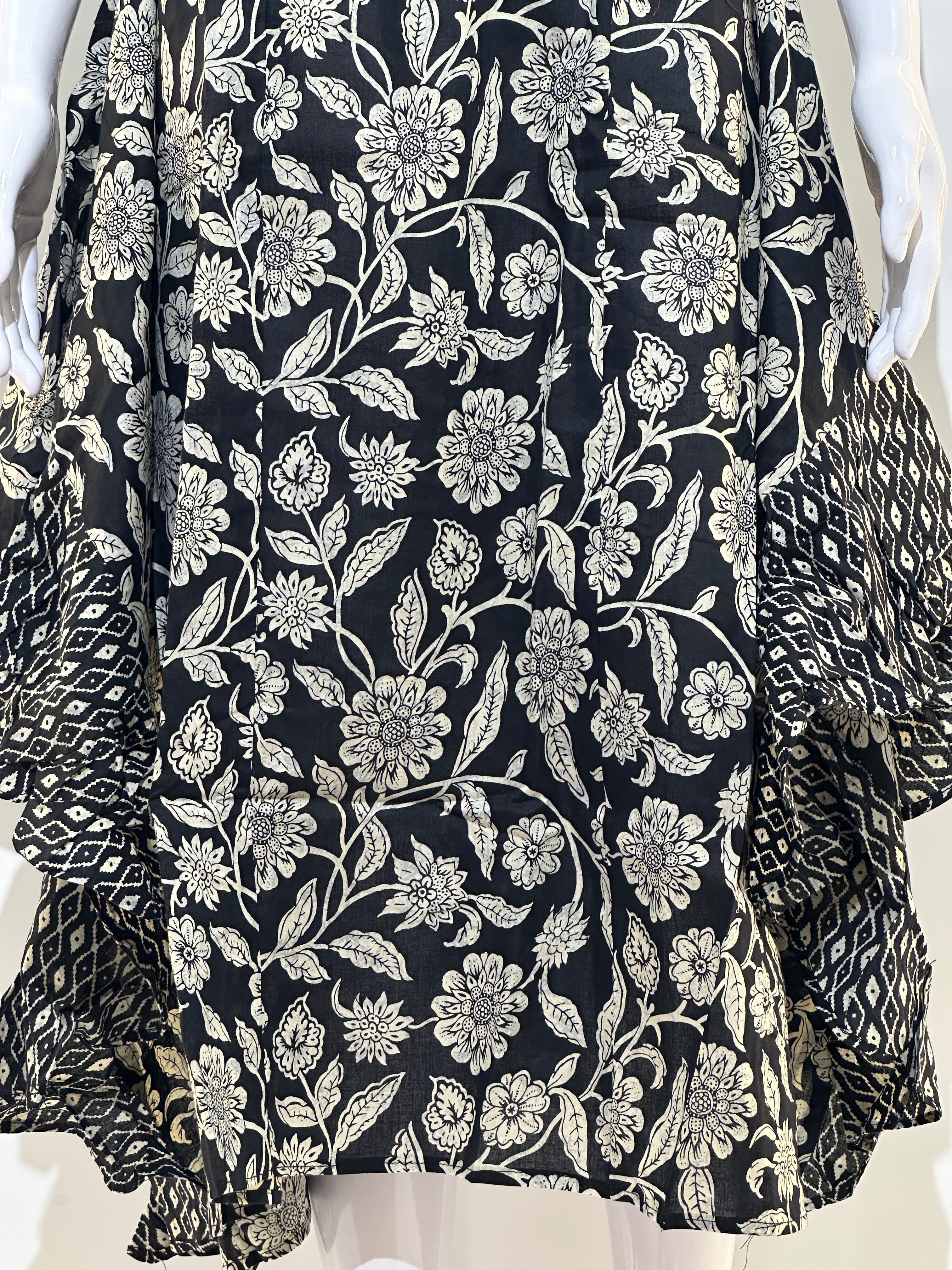 Image of Cotton Ankle Length Kurti With Embroidery