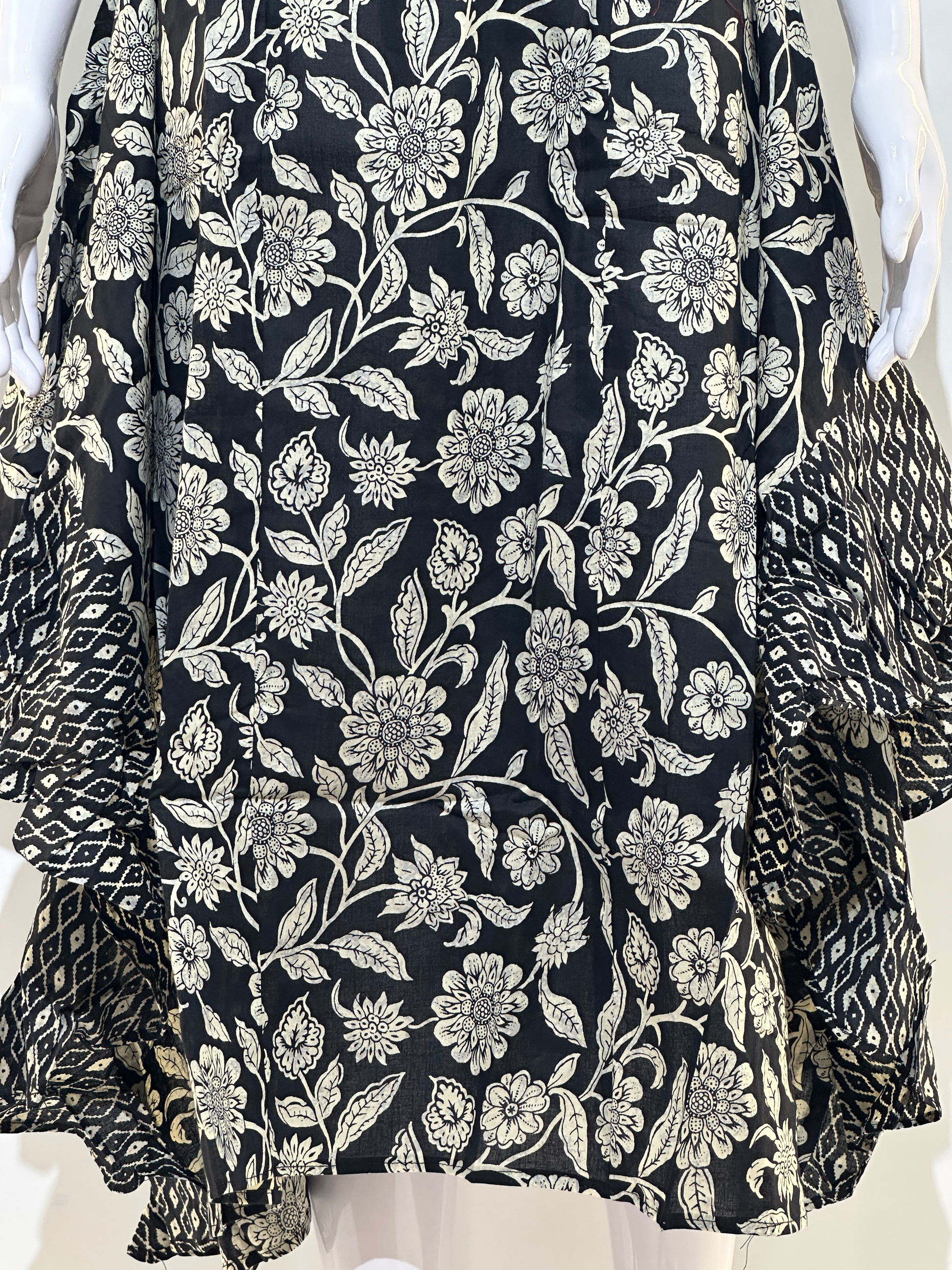 Cotton Ankle Length Kurti With Embroidery