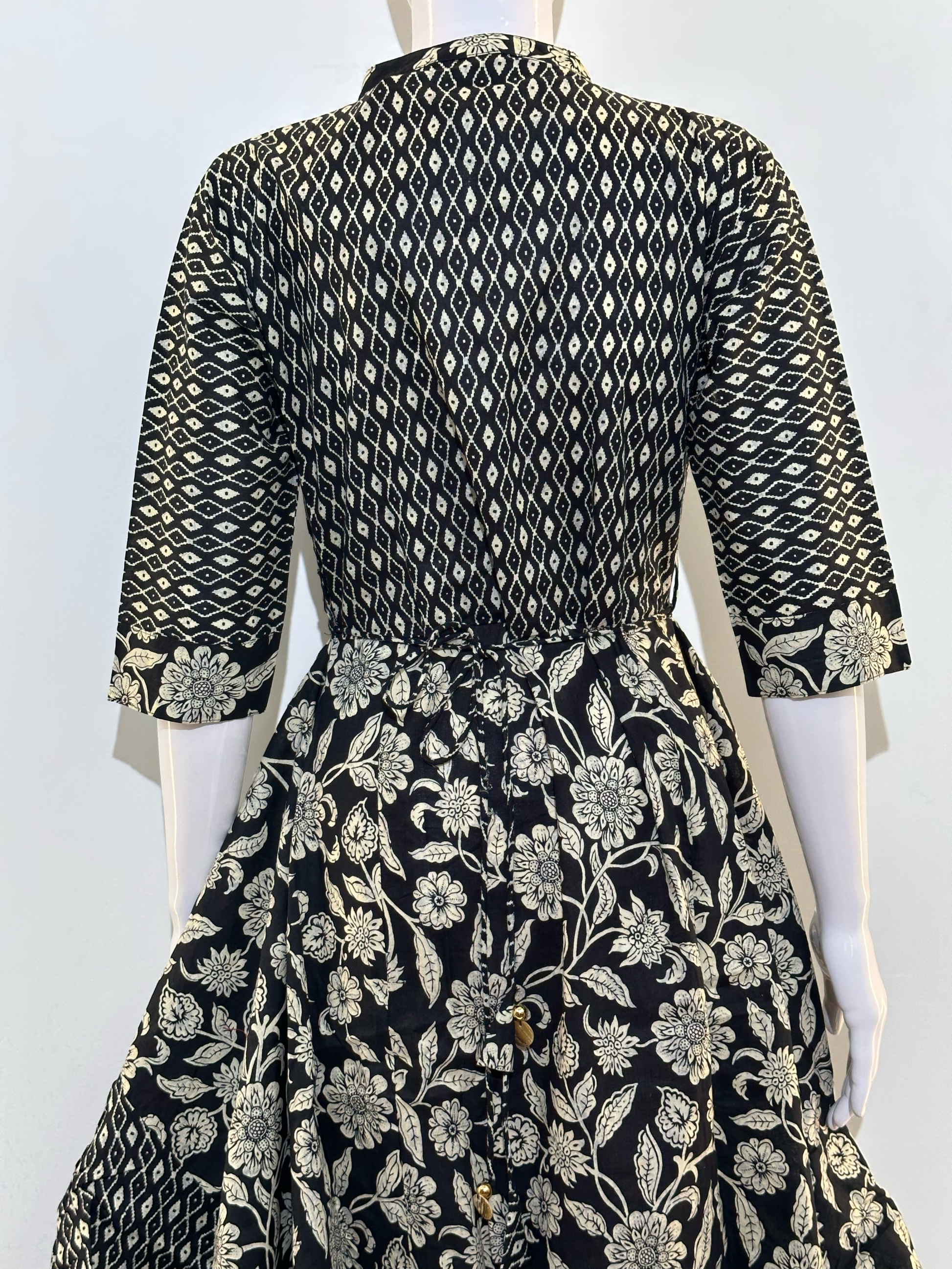 Cotton Ankle Length Kurti With Embroidery